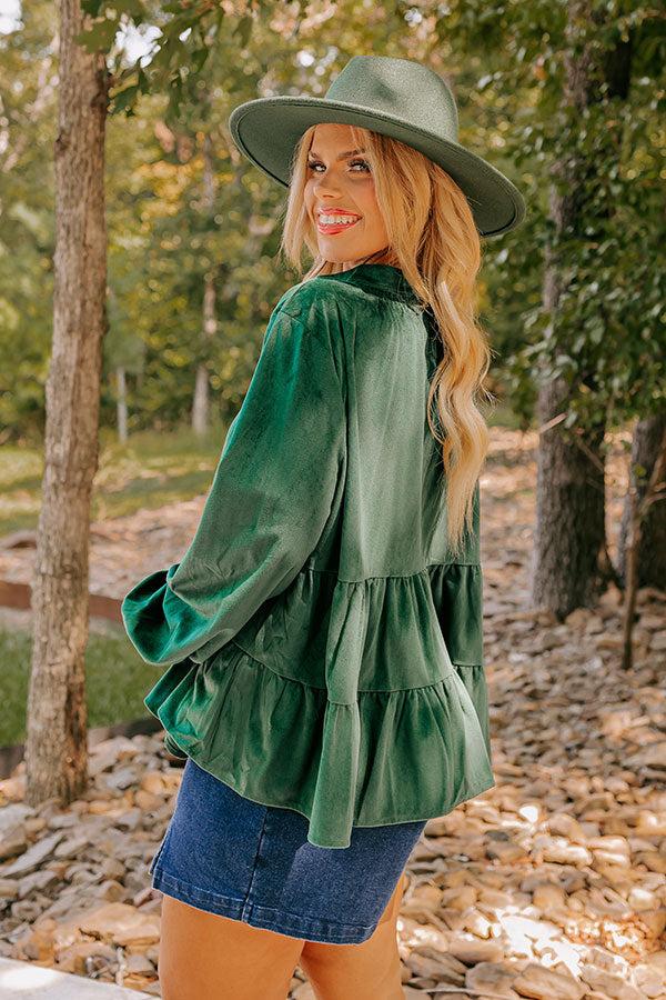 Sonoma Sways Shift Top in Hunter Green Curves Product Image