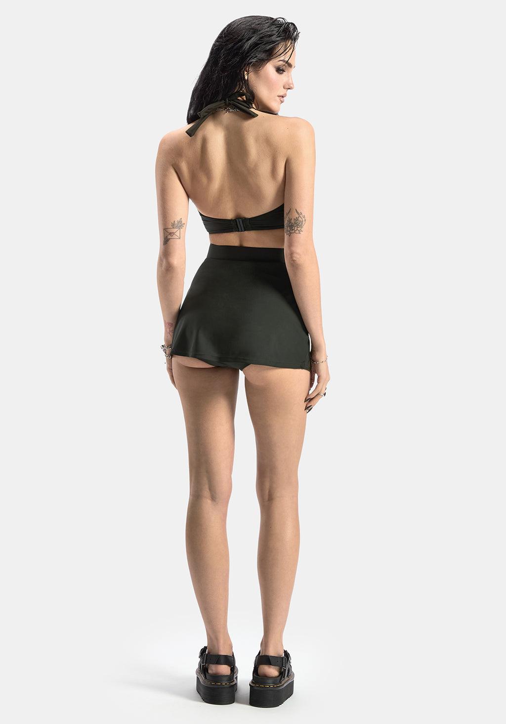 Abellona Embroidered Faux Wrap Swim Skirt Product Image