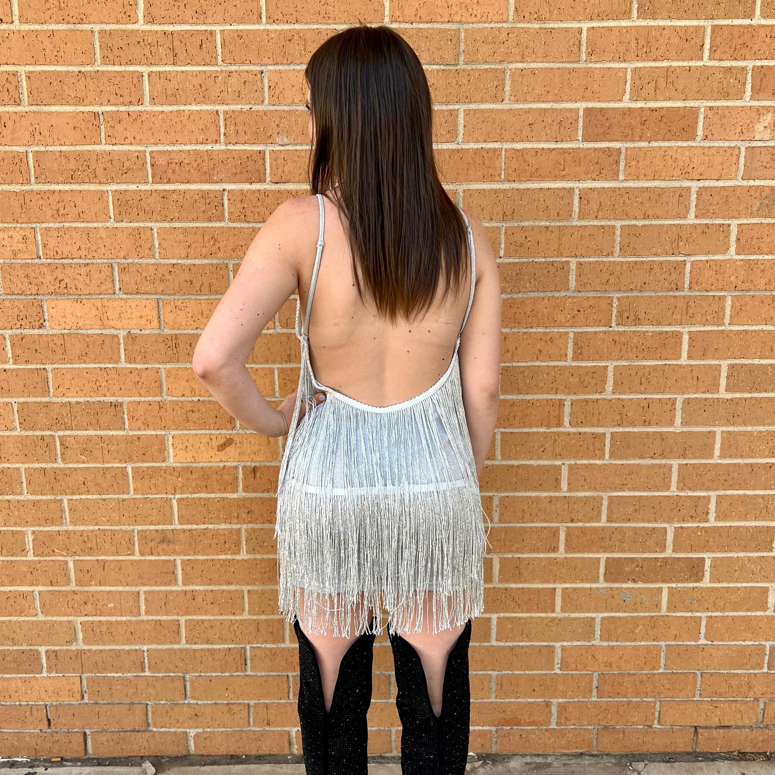 Fringe Tassel Backless Dress* Product Image