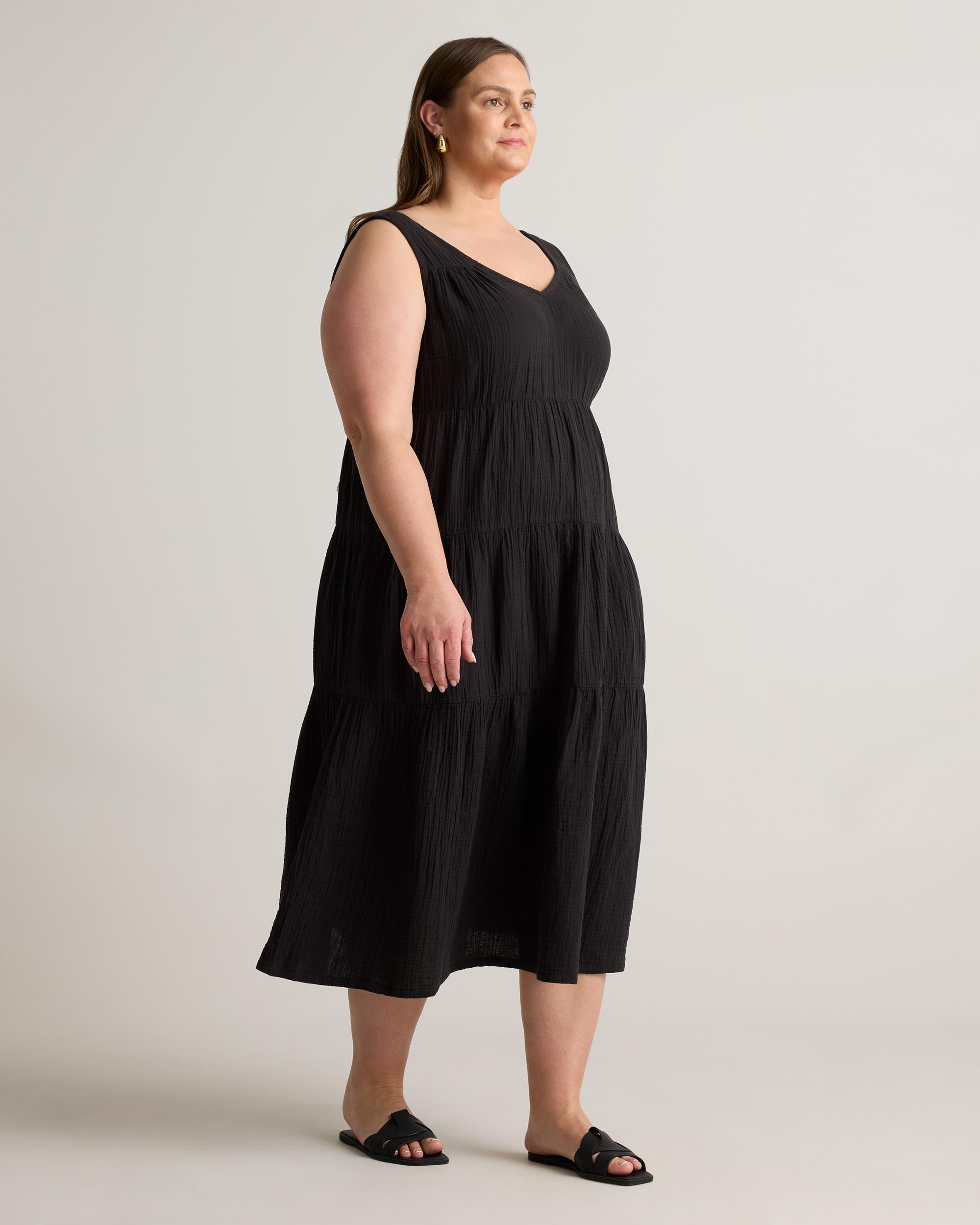 Quince | Women's Gauze Tiered Maxi Dress Organic Cotton Product Image