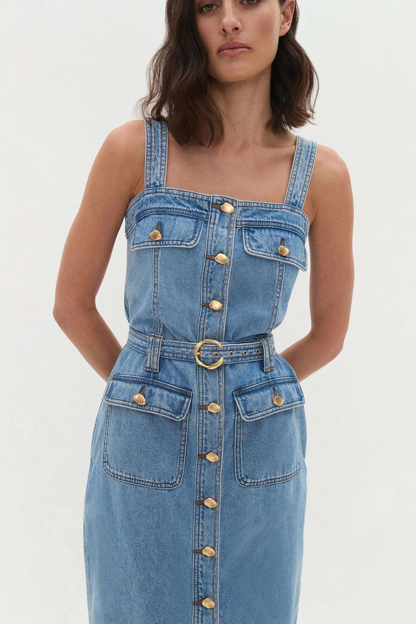 Holland Denim Midi Dress Product Image