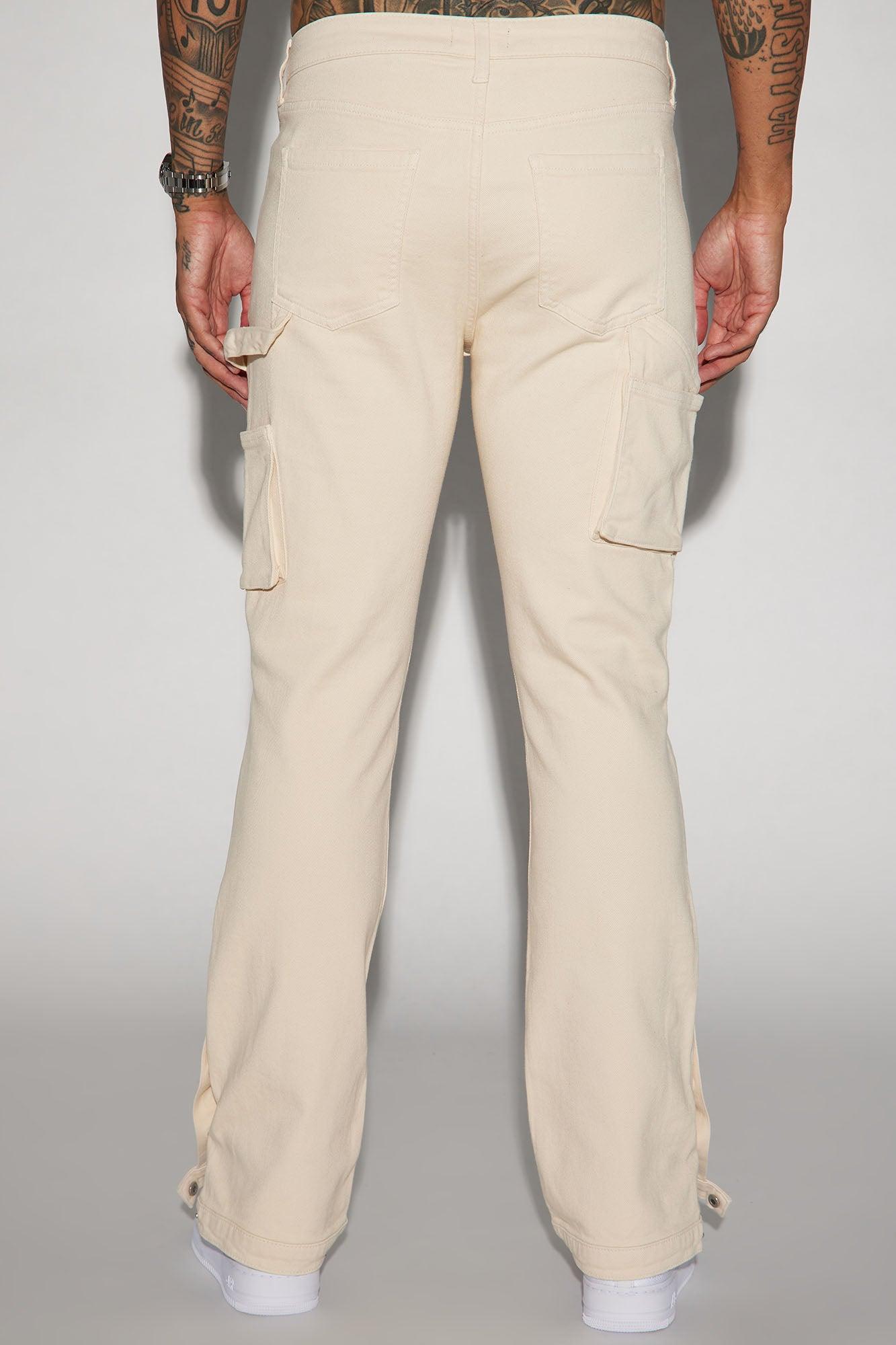 Indestructible Slim Flare Carpenter Pants - Cream Product Image