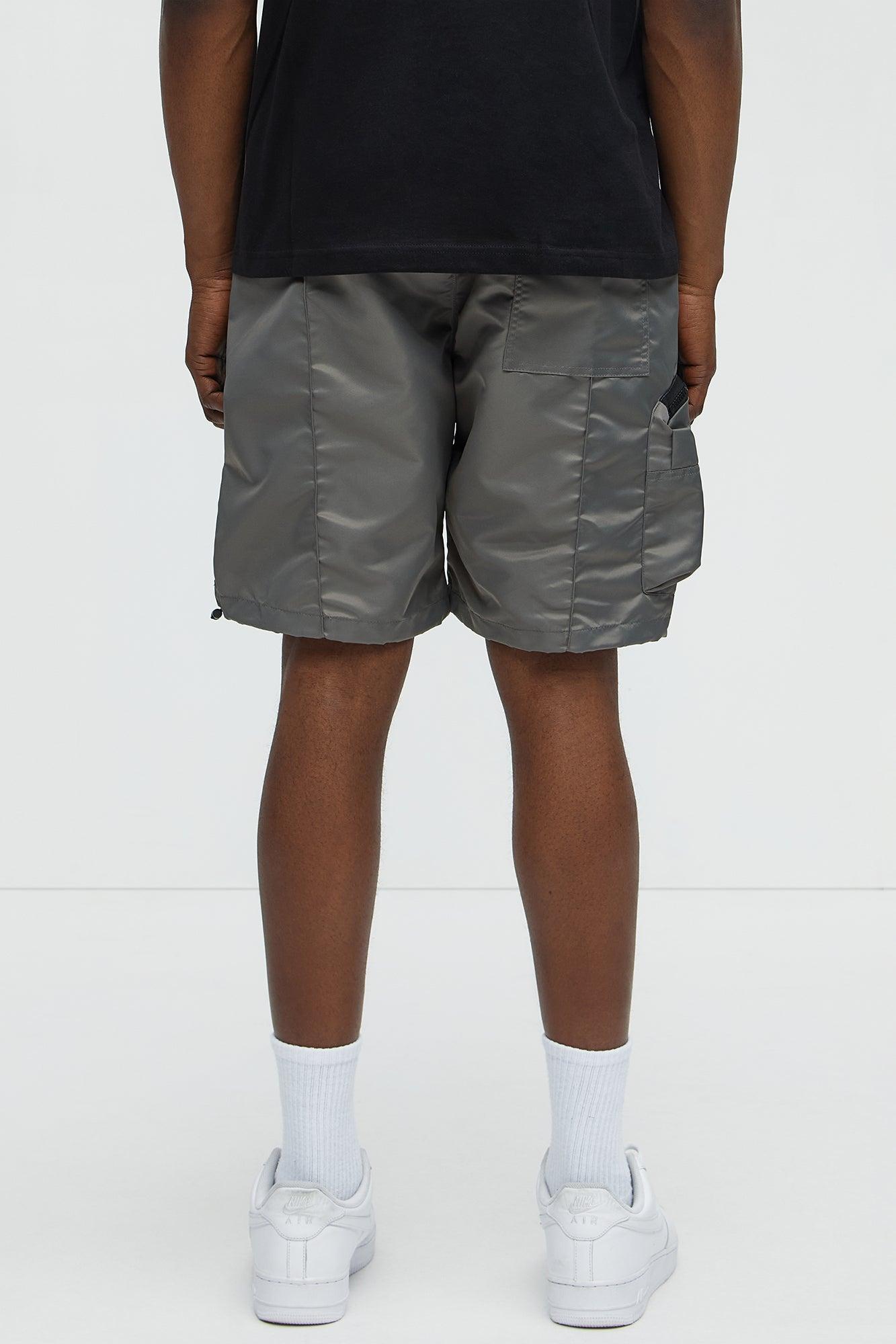 Called It Nylon Cargo Short - Grey Product Image
