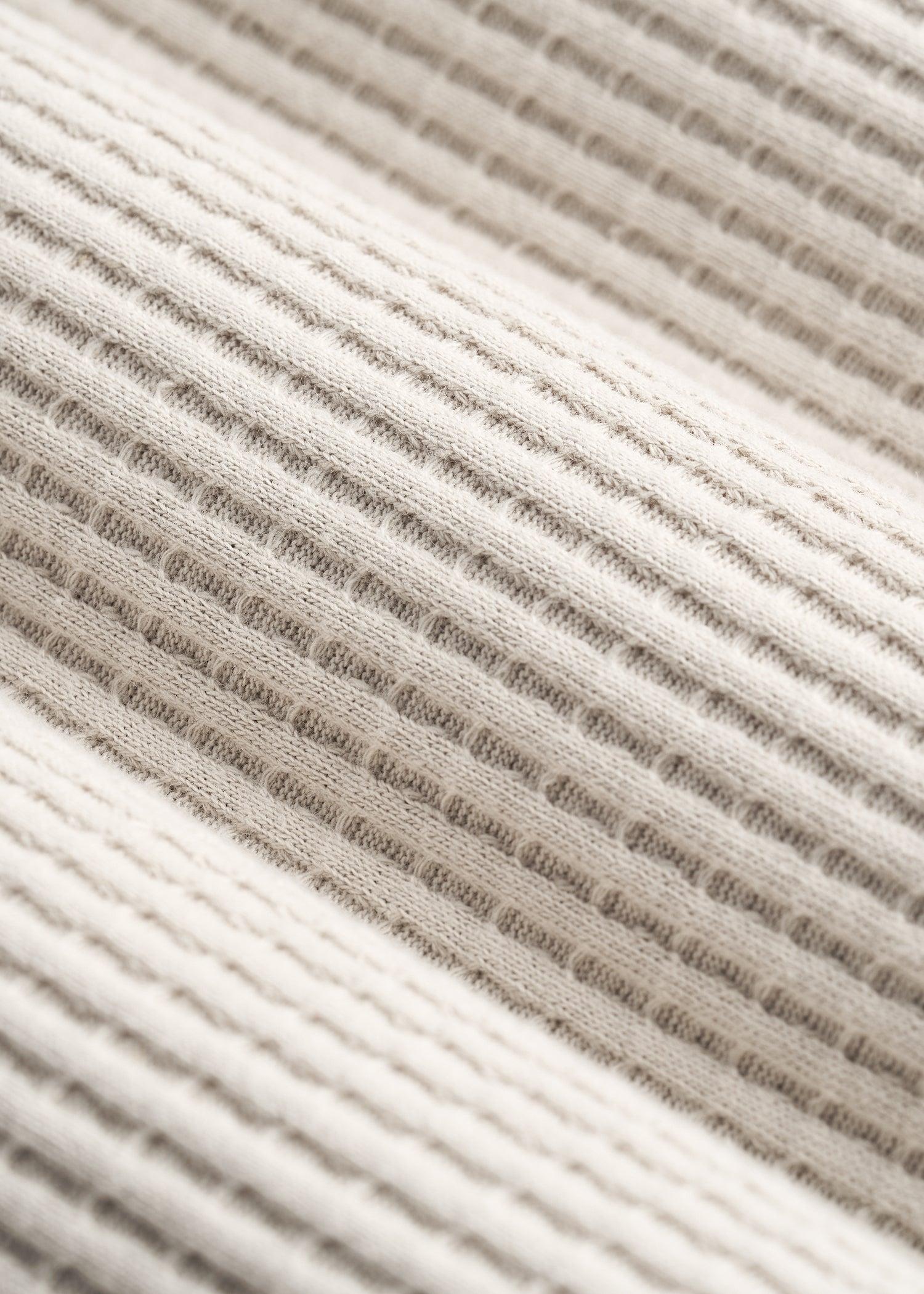 LJ&S Waffle Knit Crewneck Shirt for Tall Men in Stone Male Product Image