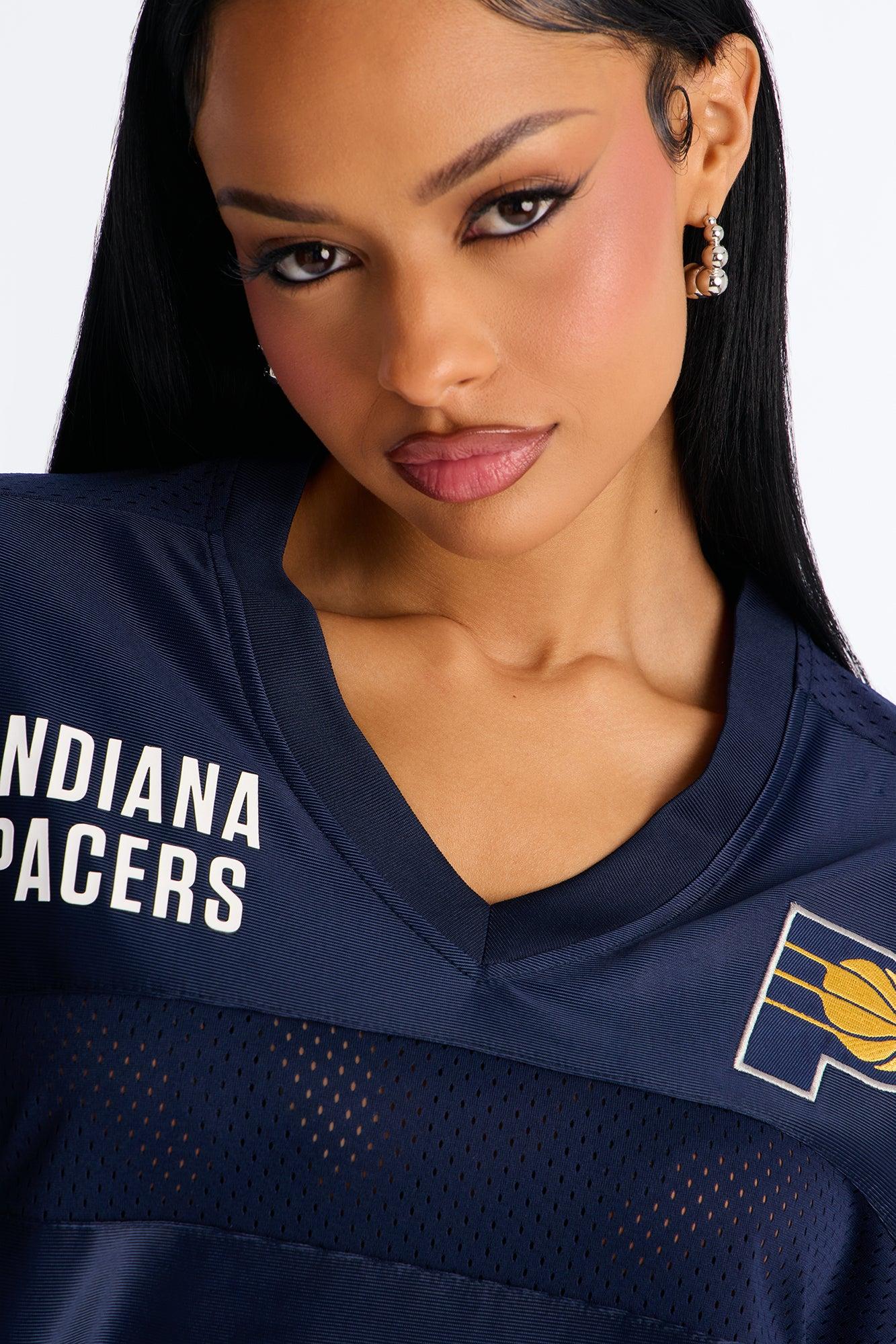 NBA Pacers Oversized Mesh Tee - Navy Female Product Image