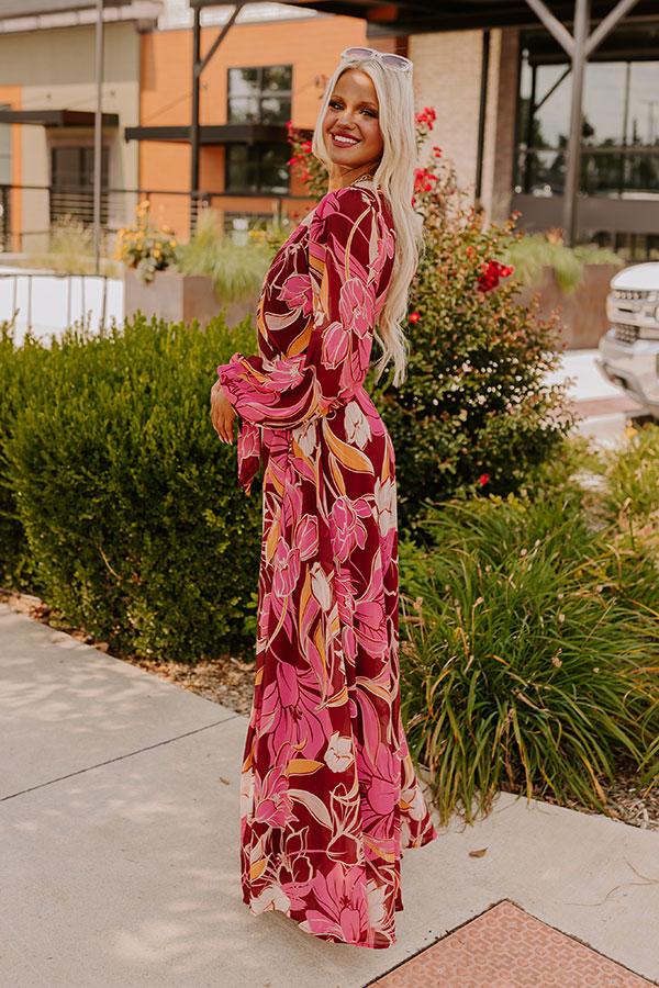 Vineyard Chic Wrap Maxi Dress Product Image