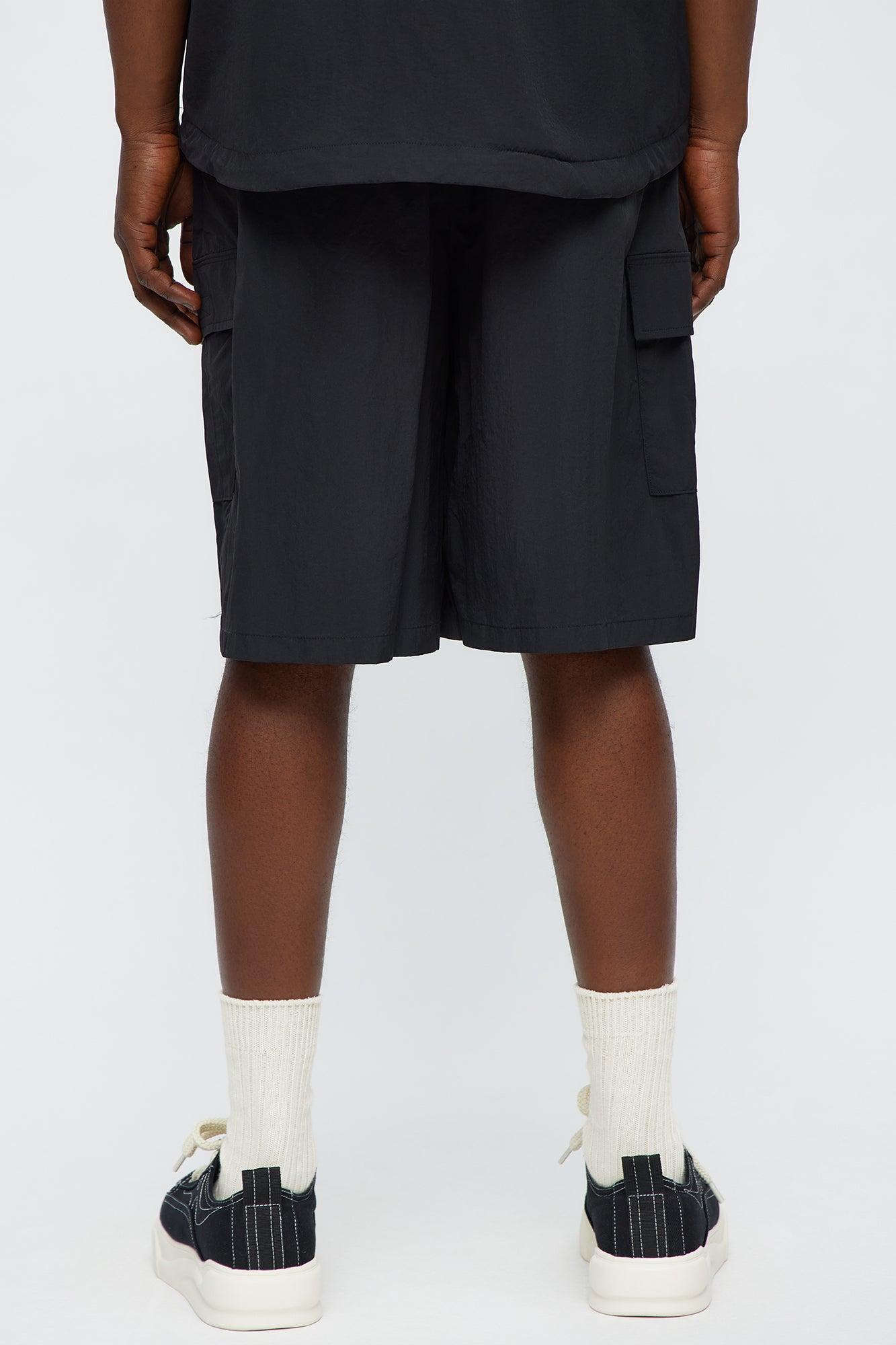 Super Baggy Philip Nylon Short - Black Male Product Image