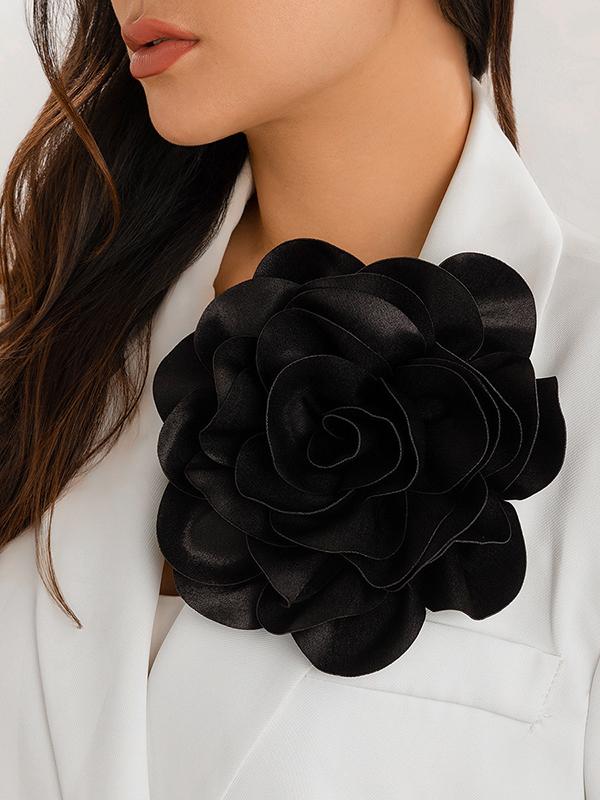 Flower Shape Solid Color Brooch Accessories Product Image