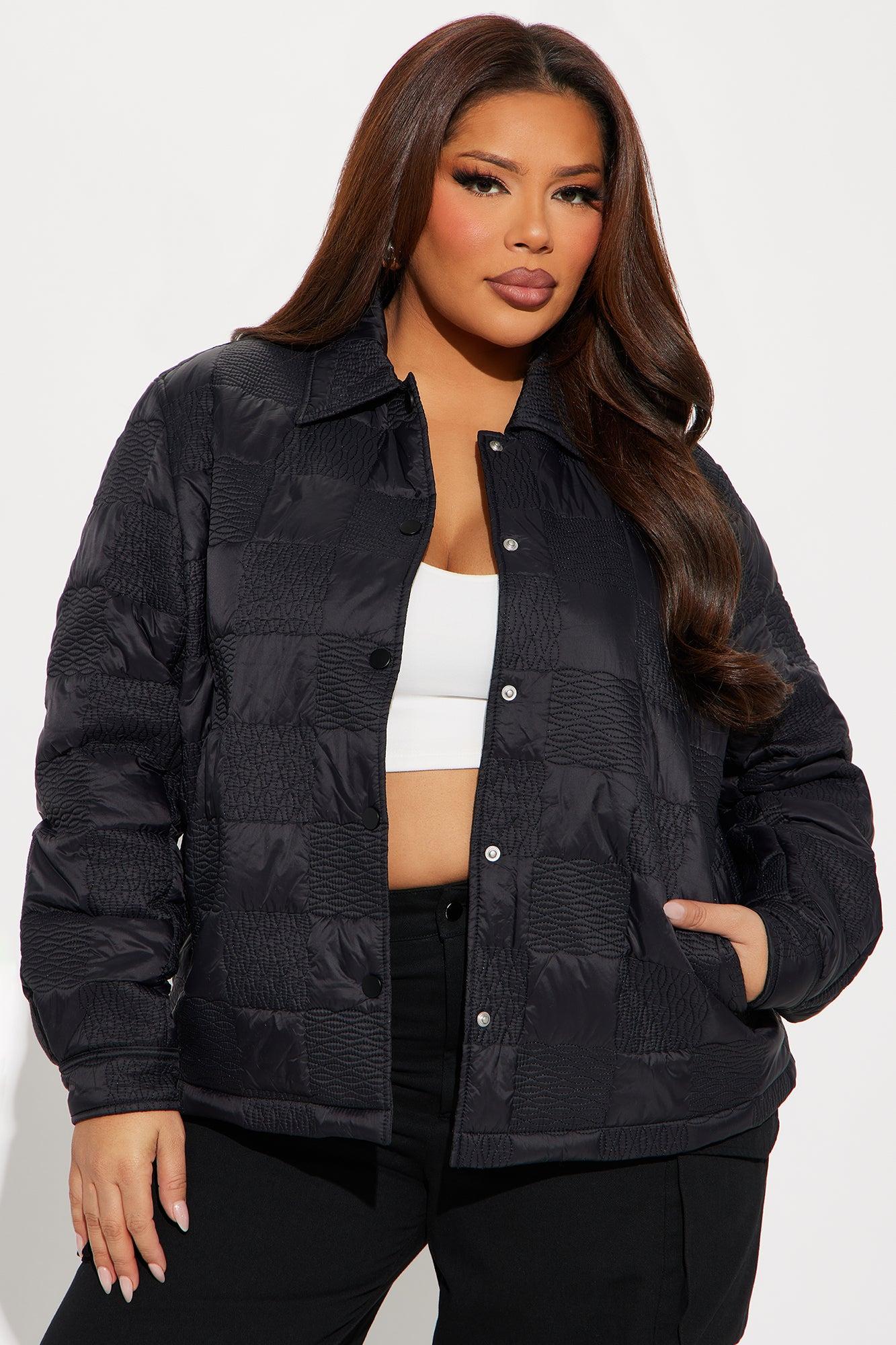 Snow Blanket Quilted Puffer Jacket - Black Female Product Image