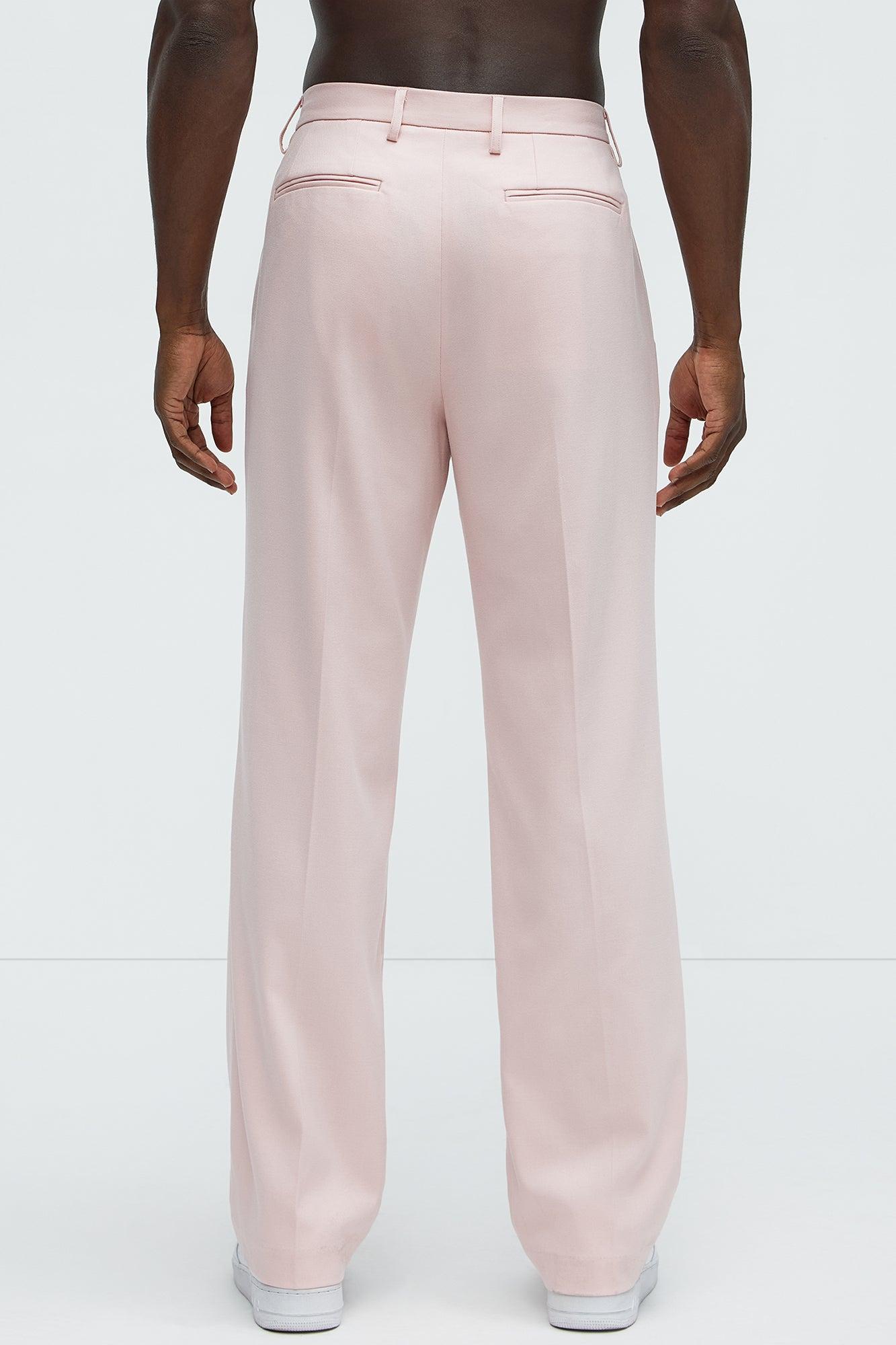 High Peak Straight Suit Trouser - Pink Product Image