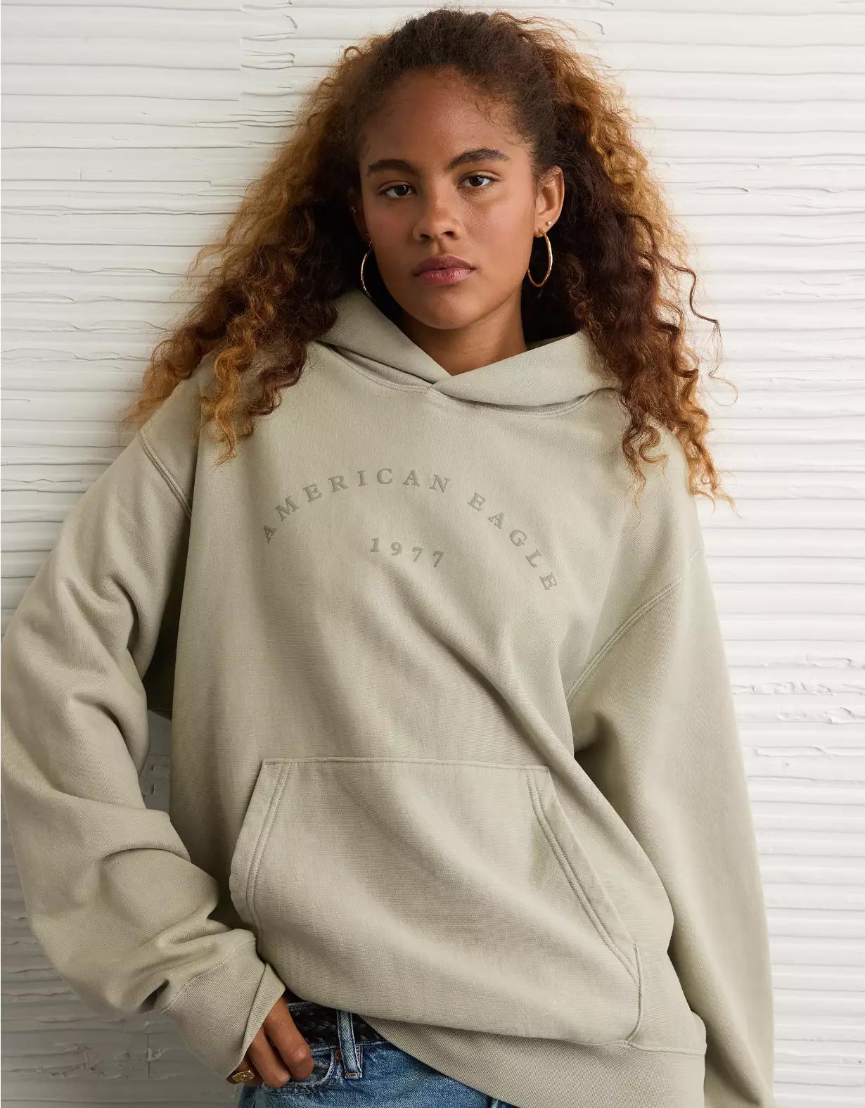 AE Laidback Luxe Heavyweight Graphic Hoodie Product Image