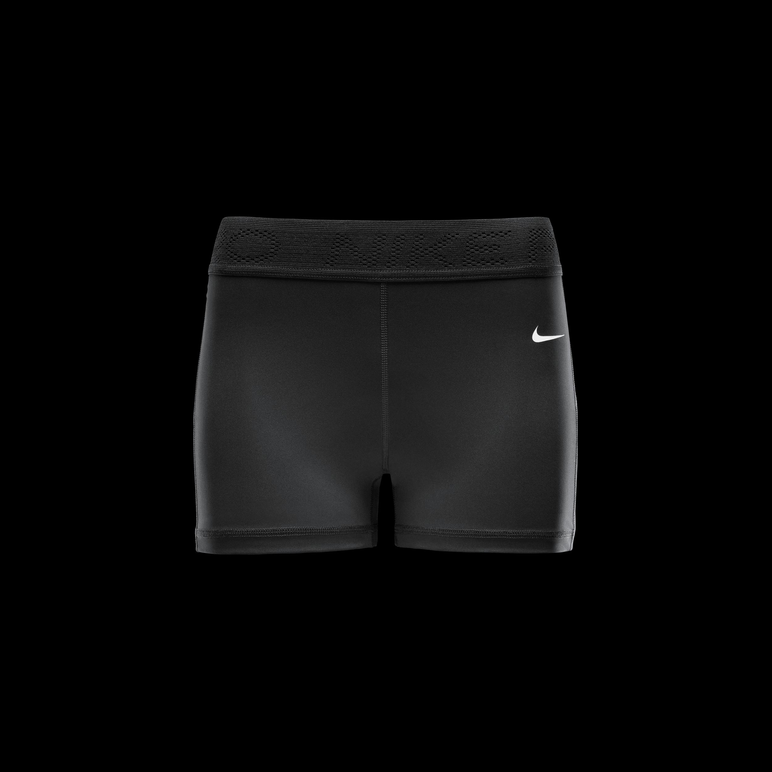 Nike Womens Nike Dri-FIT Medium Rise 3 Mesh Shorts - Womens White/Black Product Image