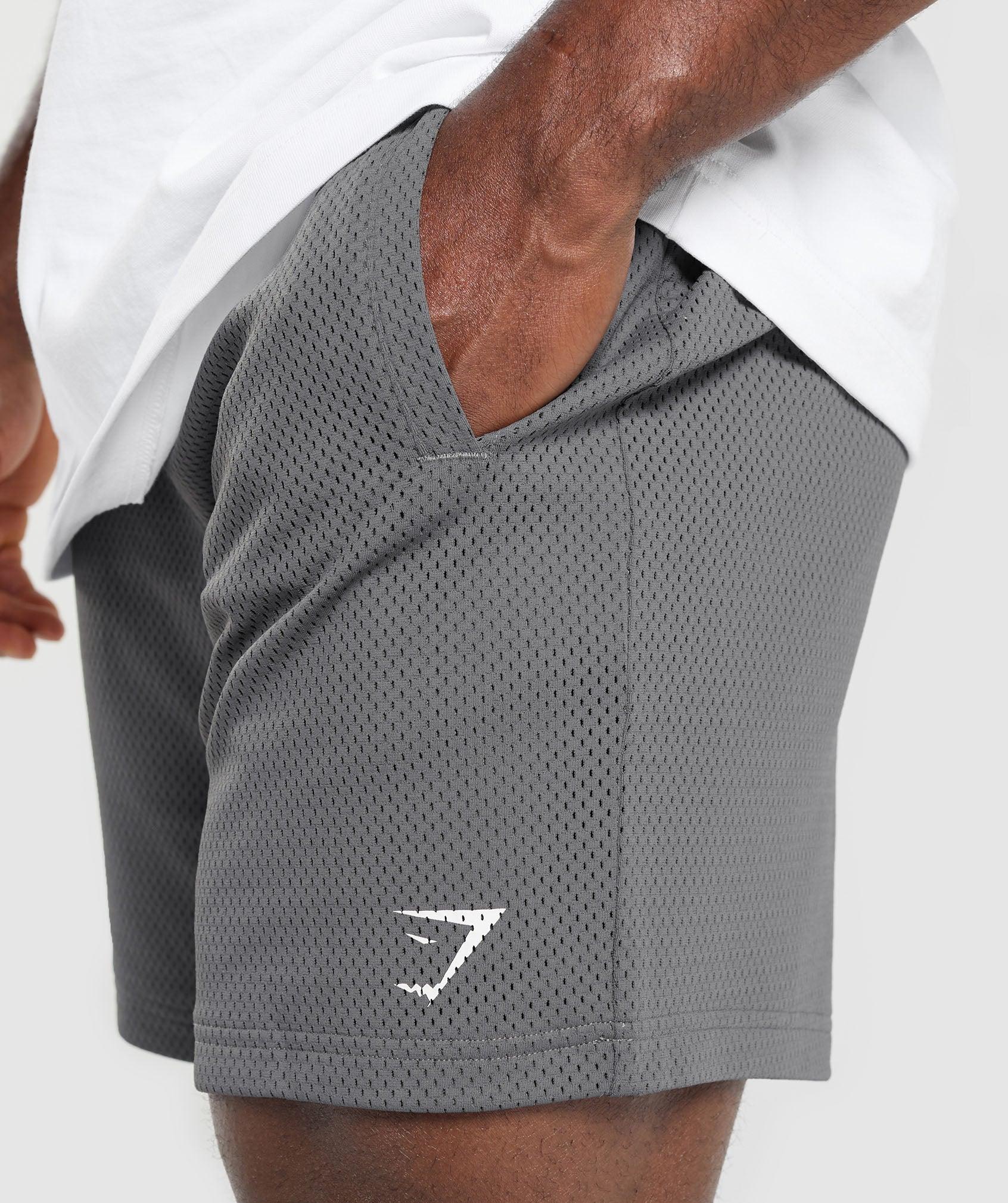 Gymshark Lifting Mesh 7" Shorts - Pitch Grey Male Product Image