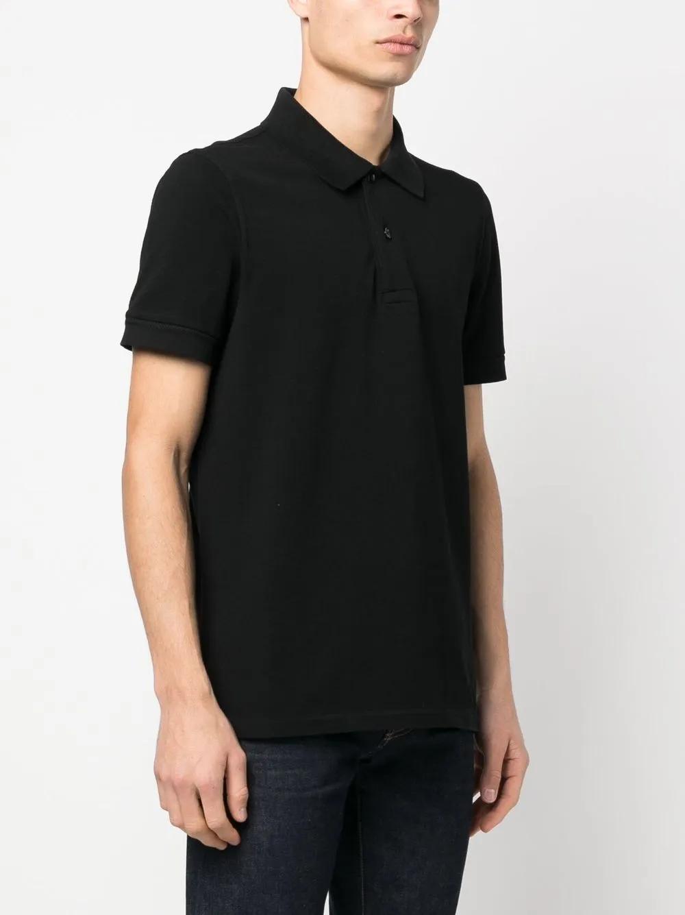 short-sleeved cotton polo shirt  Product Image