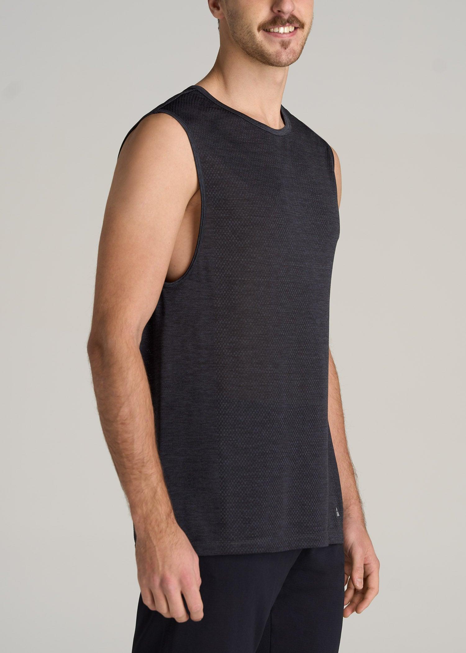 A.T. Performance MODERN-FIT Engineered Tall Tank Top in Charcoal Mix Product Image