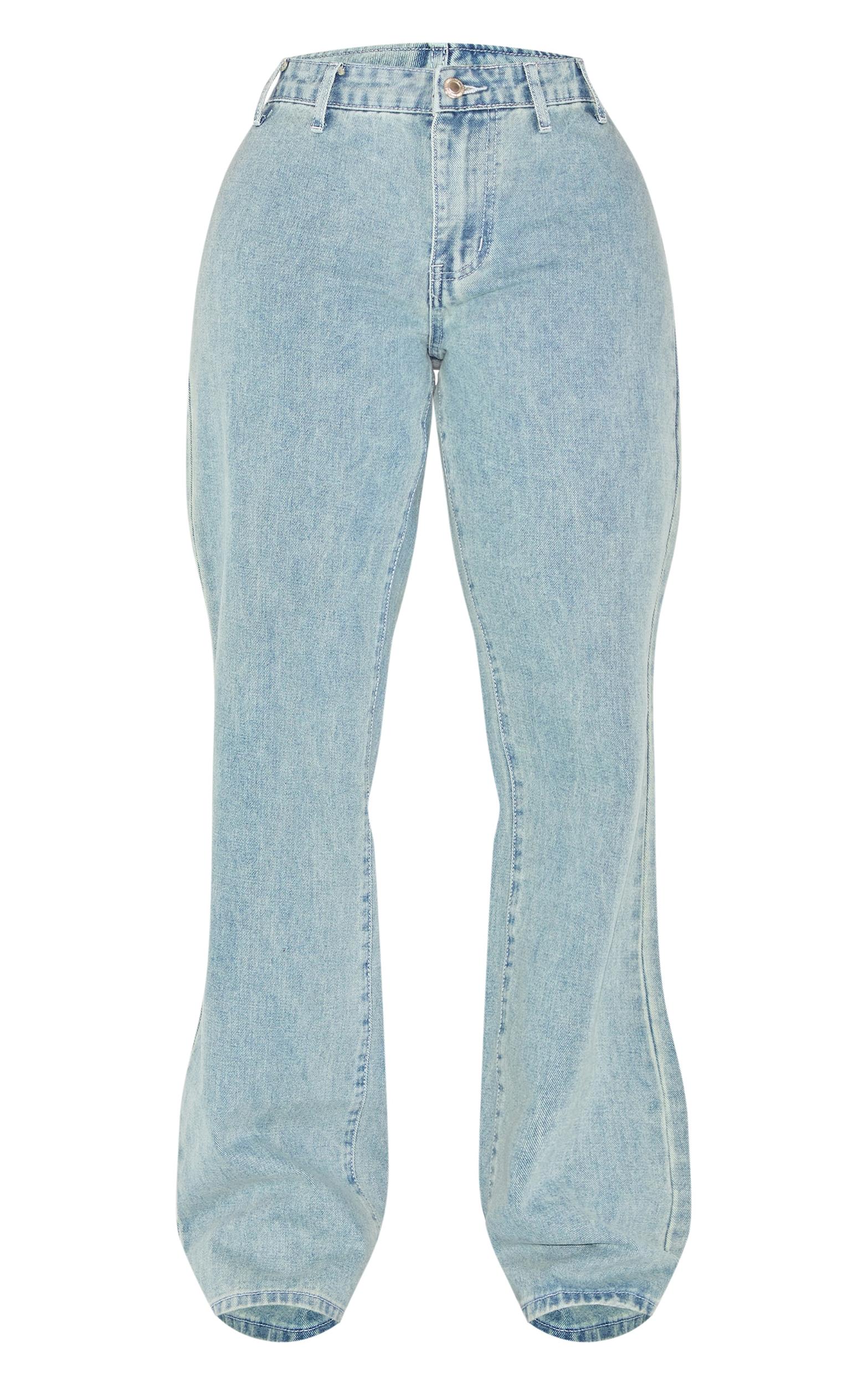 Shape Light Blue Wash Denim Wide Leg Jeans Product Image