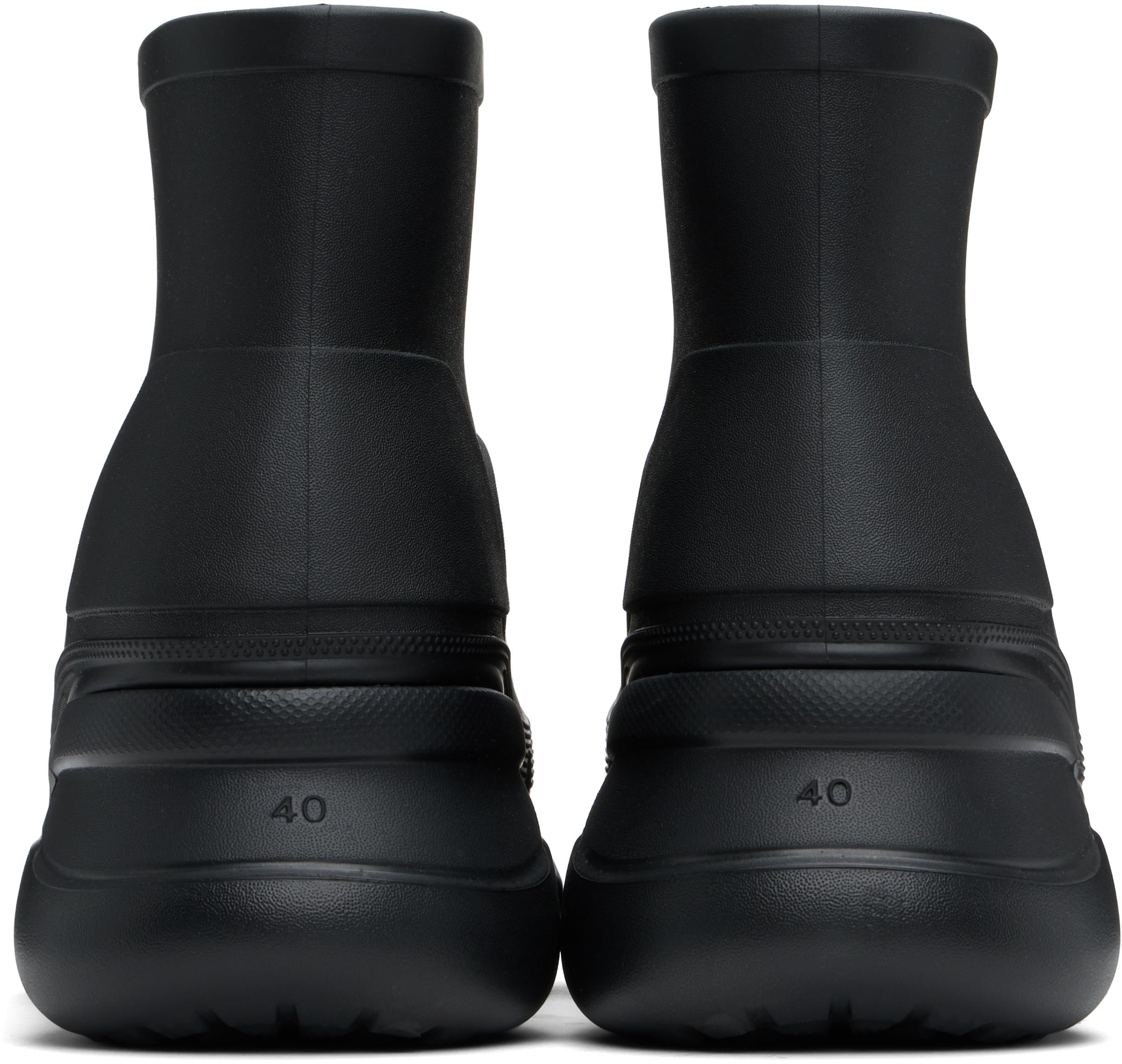 BALENCIAGA Black Crocs Edition Rubber Boots In 1000 Product Image
