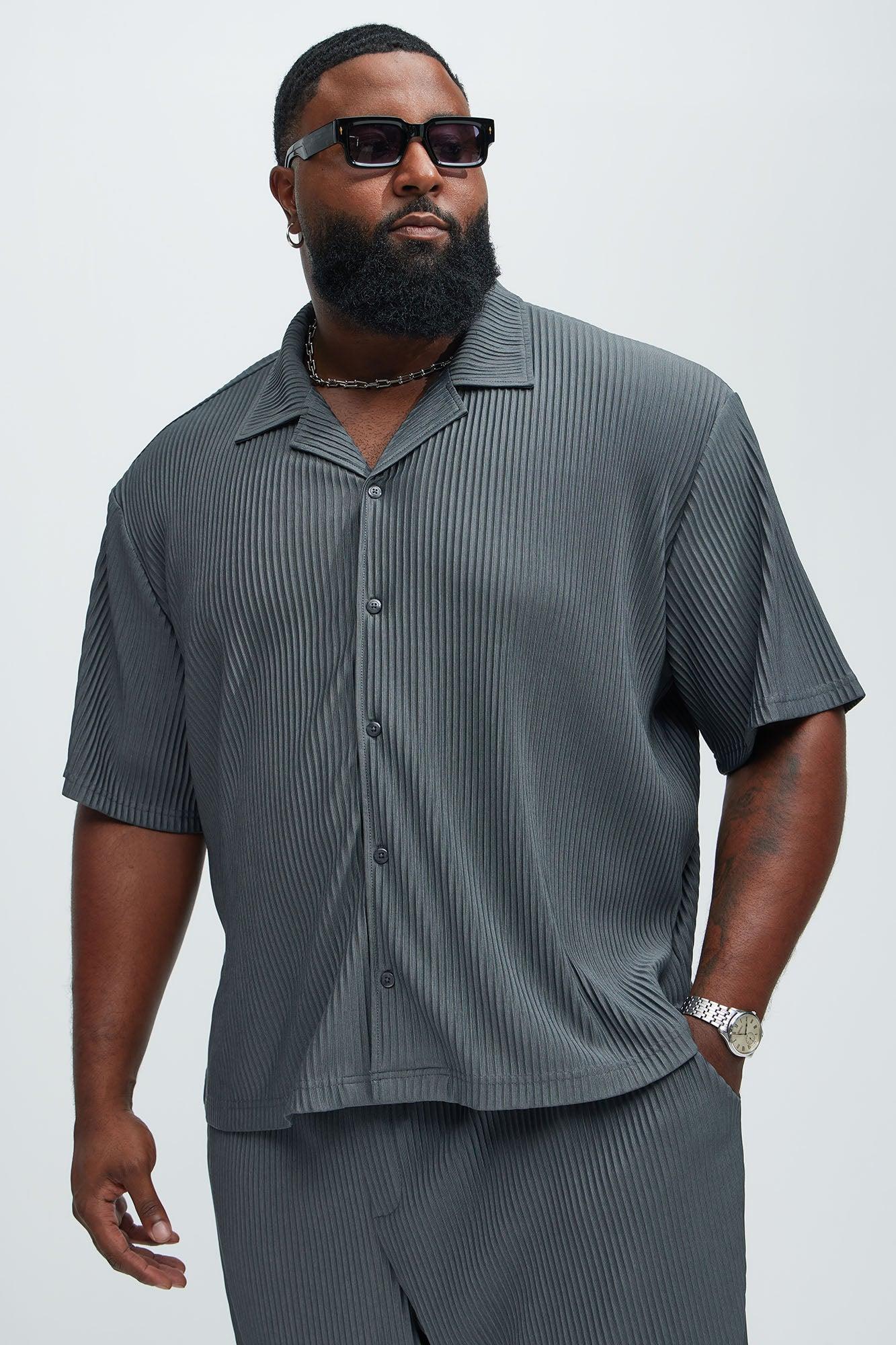 Potential Pleated Shirt - Grey Product Image