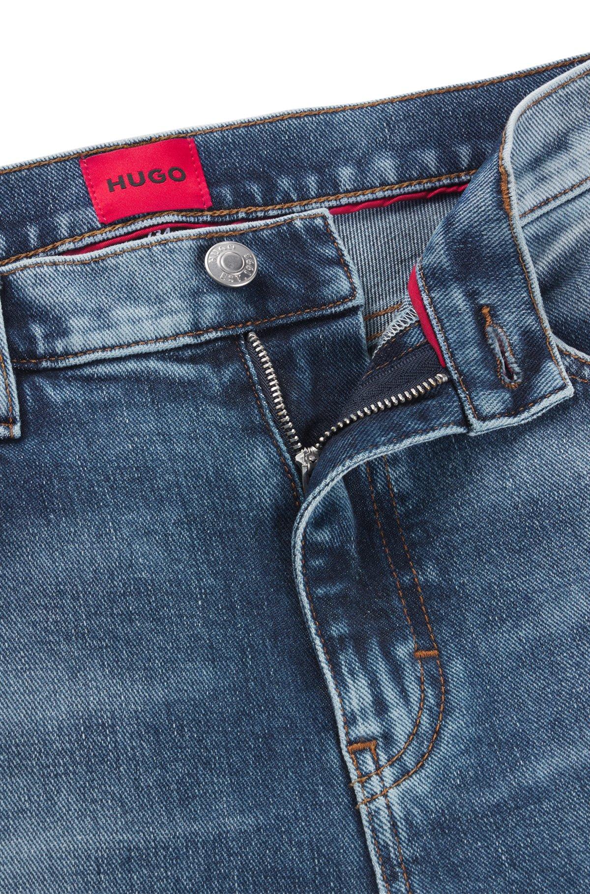 Extra-slim-fit jeans in blue stretch denim Product Image