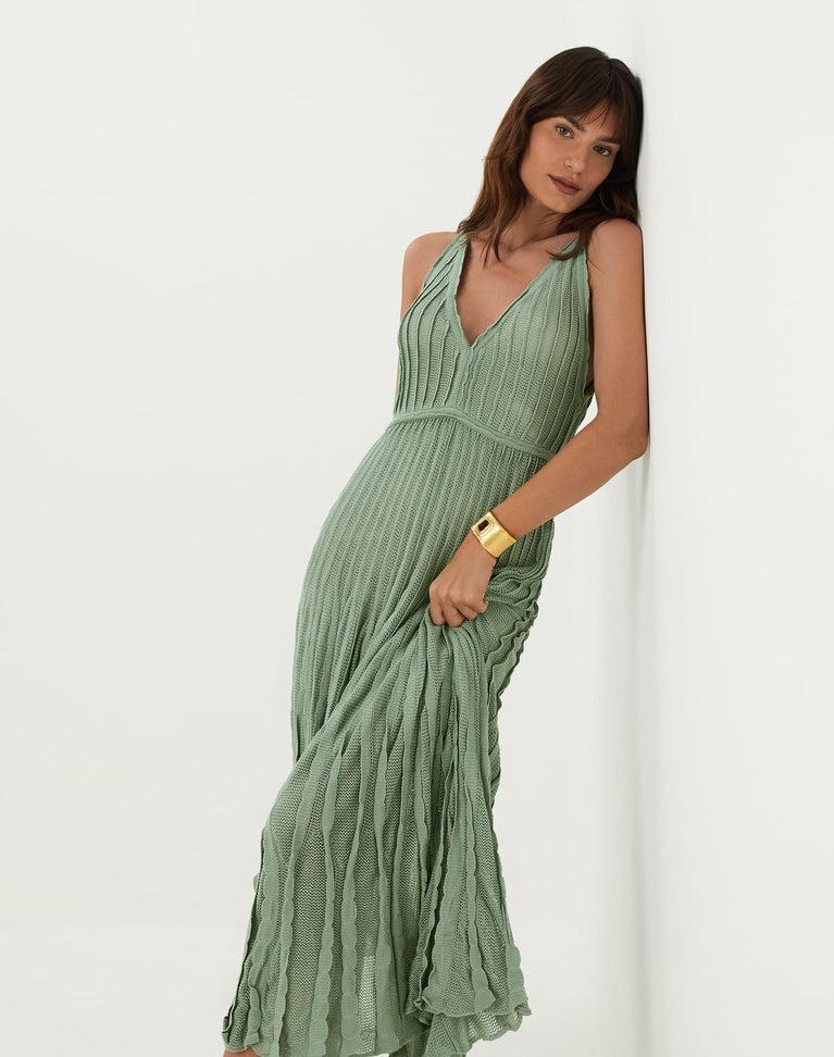 Knit Celina Long Dress - Harbor Product Image