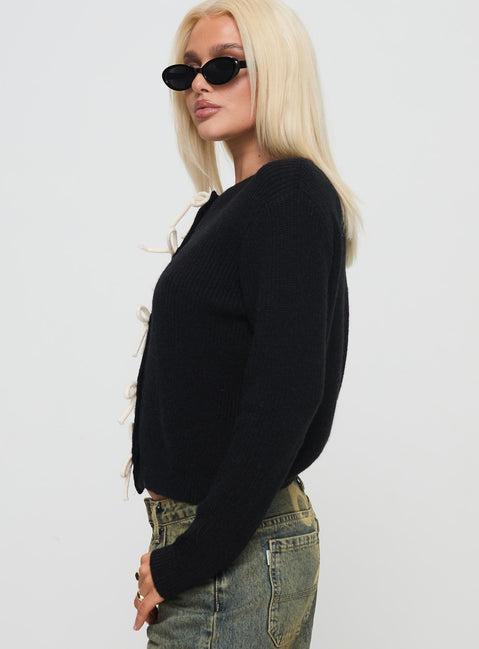 Rosalee Cardigan Black / White Product Image