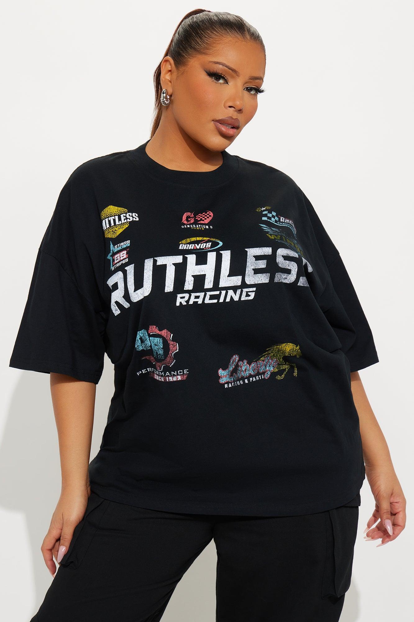 Ruthless Racing Washed Tee - Black Female Product Image