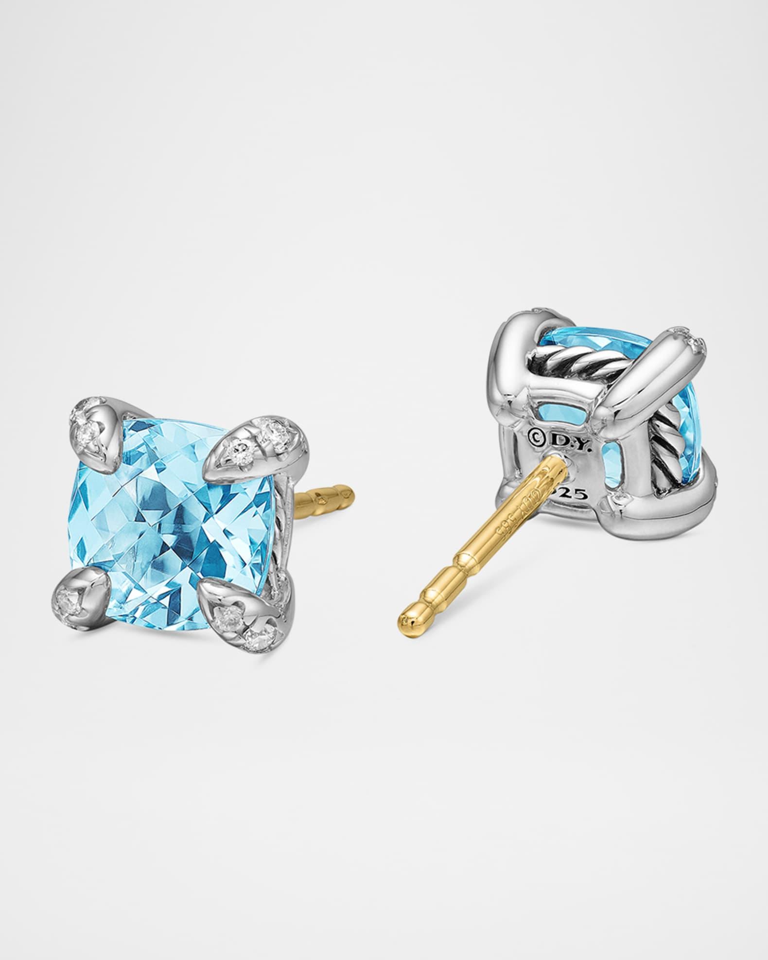 Womens Chatelaine Stud Earrings in Sterling Silver Product Image