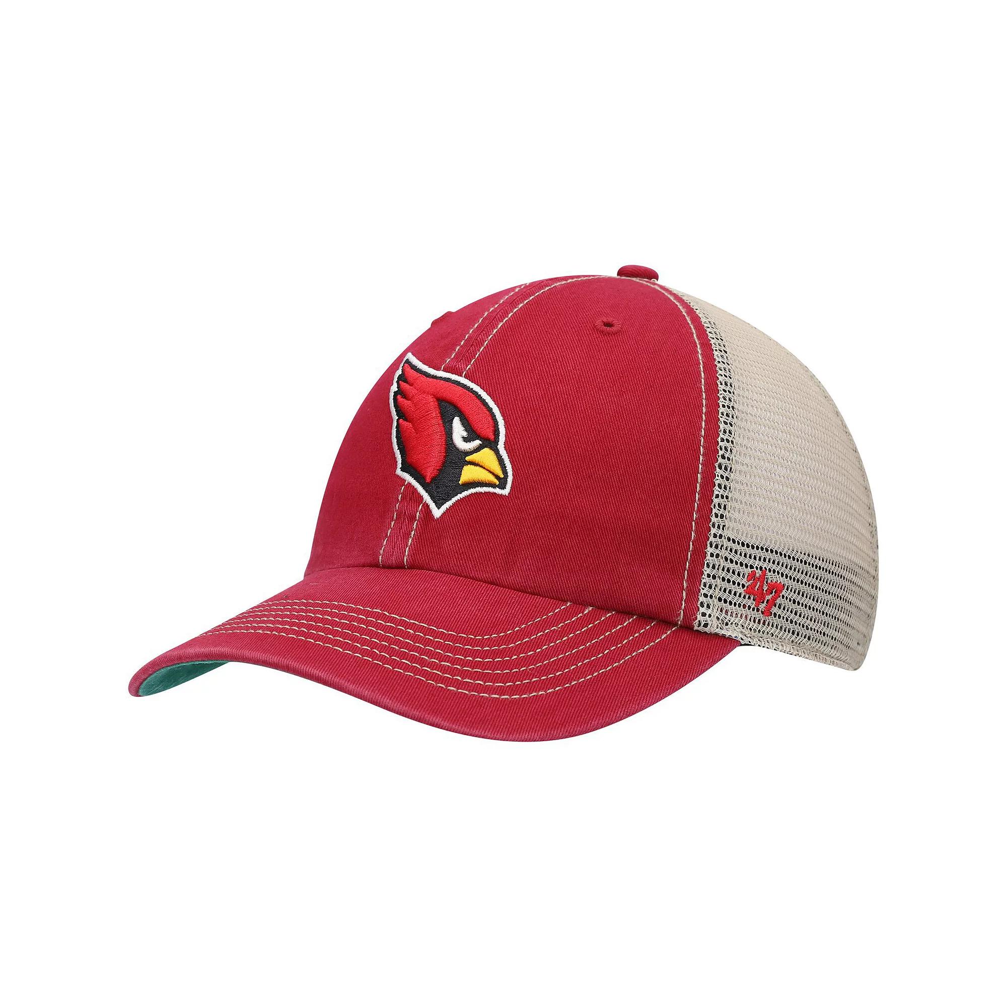 Men's '47 Cardinal/Natural Arizona Cardinals Trawler Trucker Clean Up Snapback Hat, Red Product Image