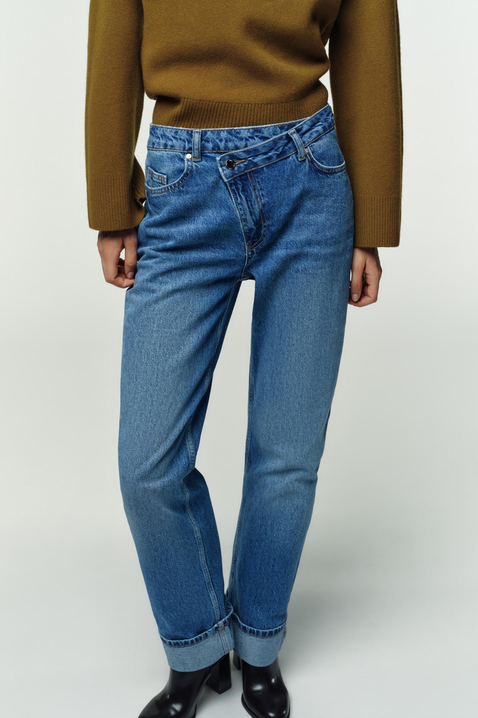 Z.09 HIGH-WAISTED STRAIGHT CROSSOVER FULL LENGTH JEANS Product Image