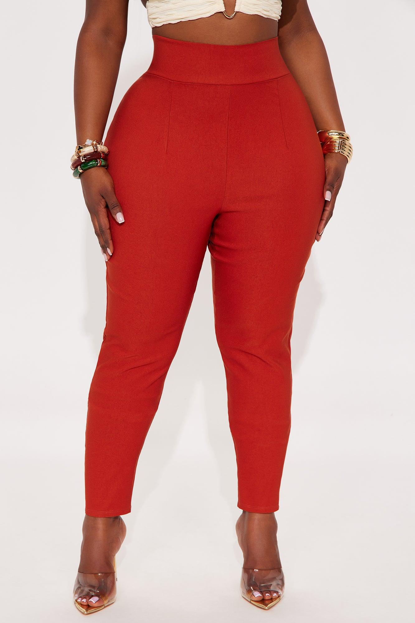 Venetian High Rise Pants - Rust Female Product Image