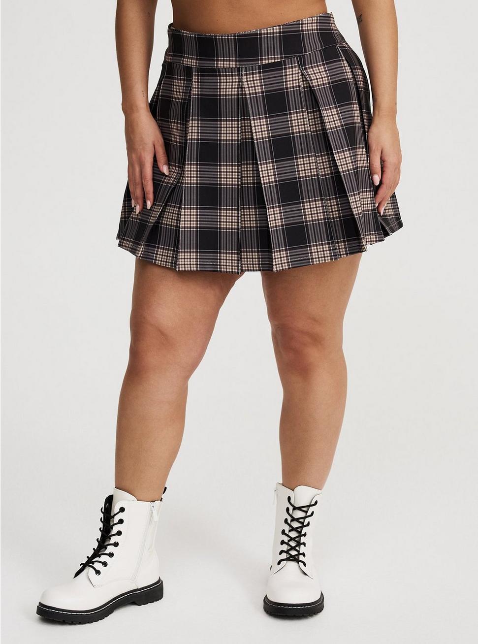 High-Rise Box-Pleat Skort Product Image