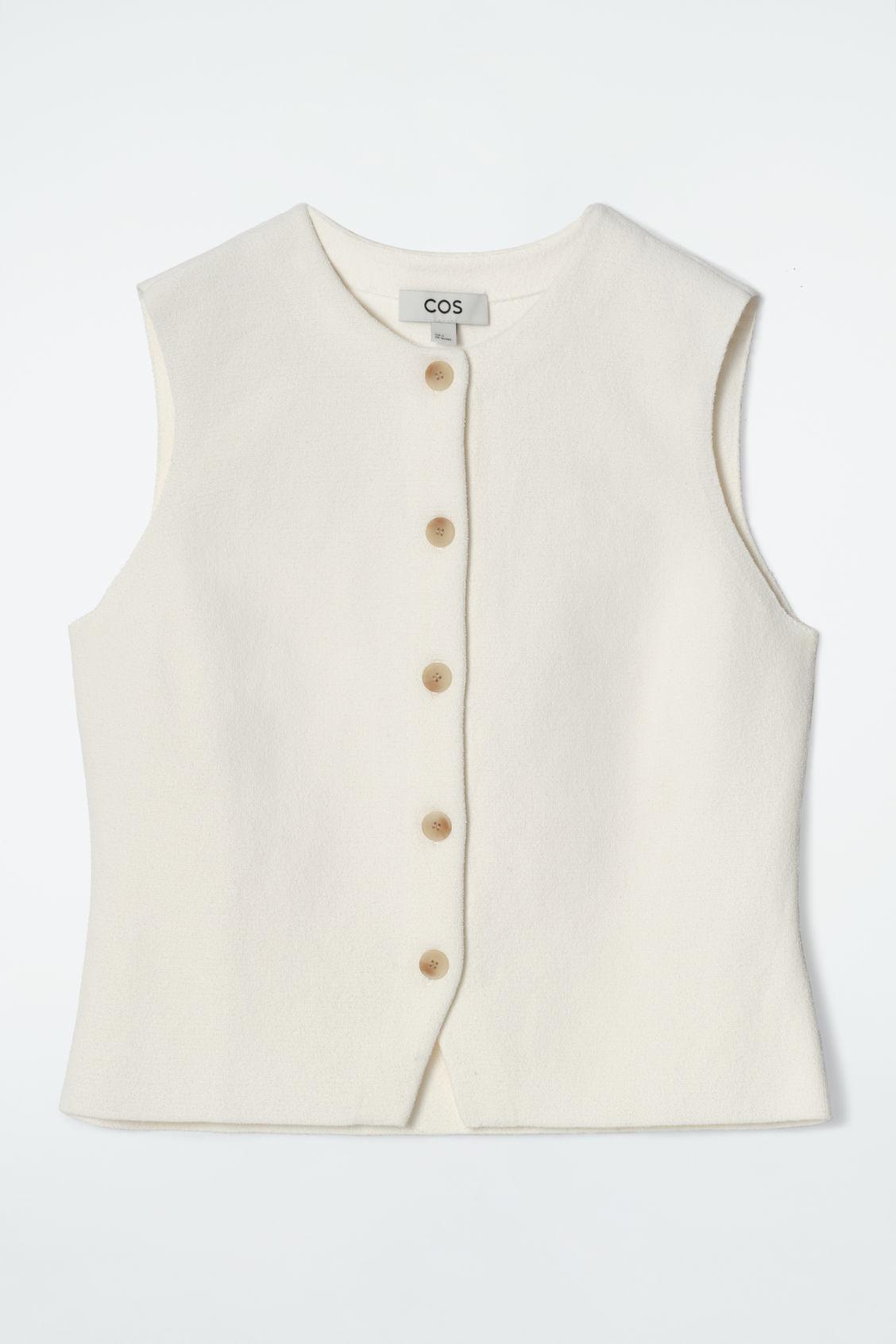 KNITTED COTTON VEST Product Image