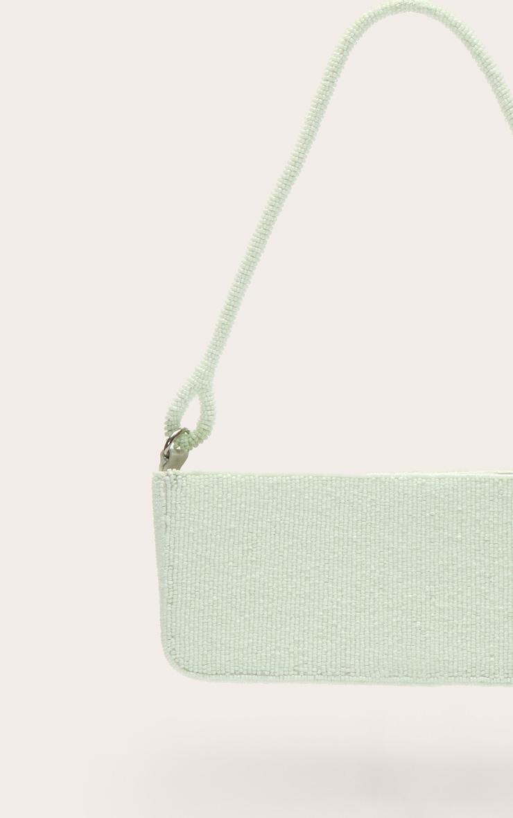 Lime Micro Beaded Shoulder Bag Product Image