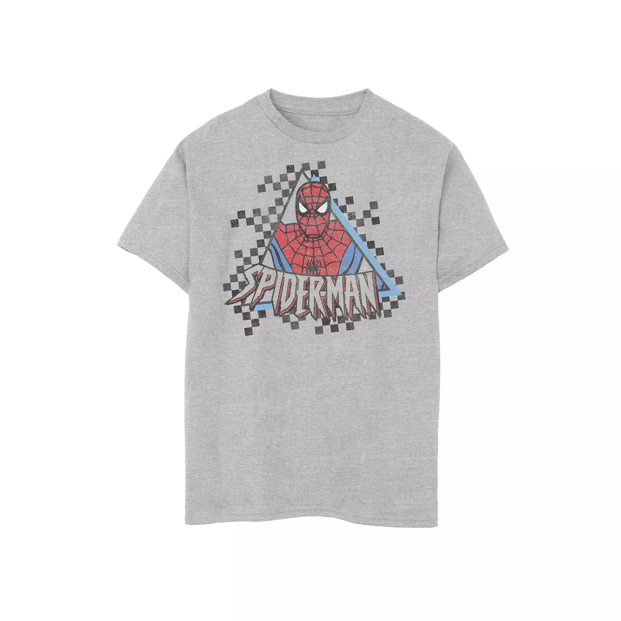 Boys 6-20 Marvel Spider-Man Checkerboard Retro Portrait Graphic Tee, Boy's,  Product Image