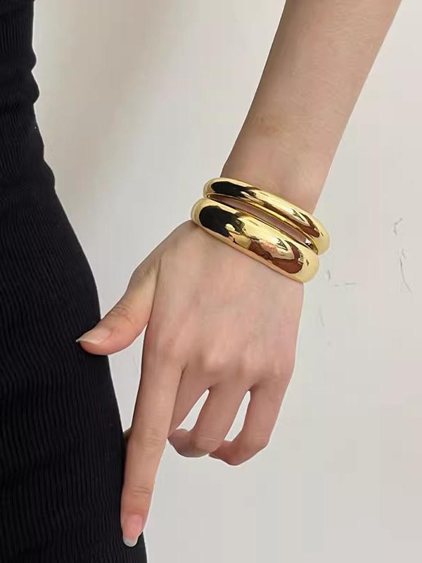 Geometric Shiny Solid Color Bracelet Accessories Product Image