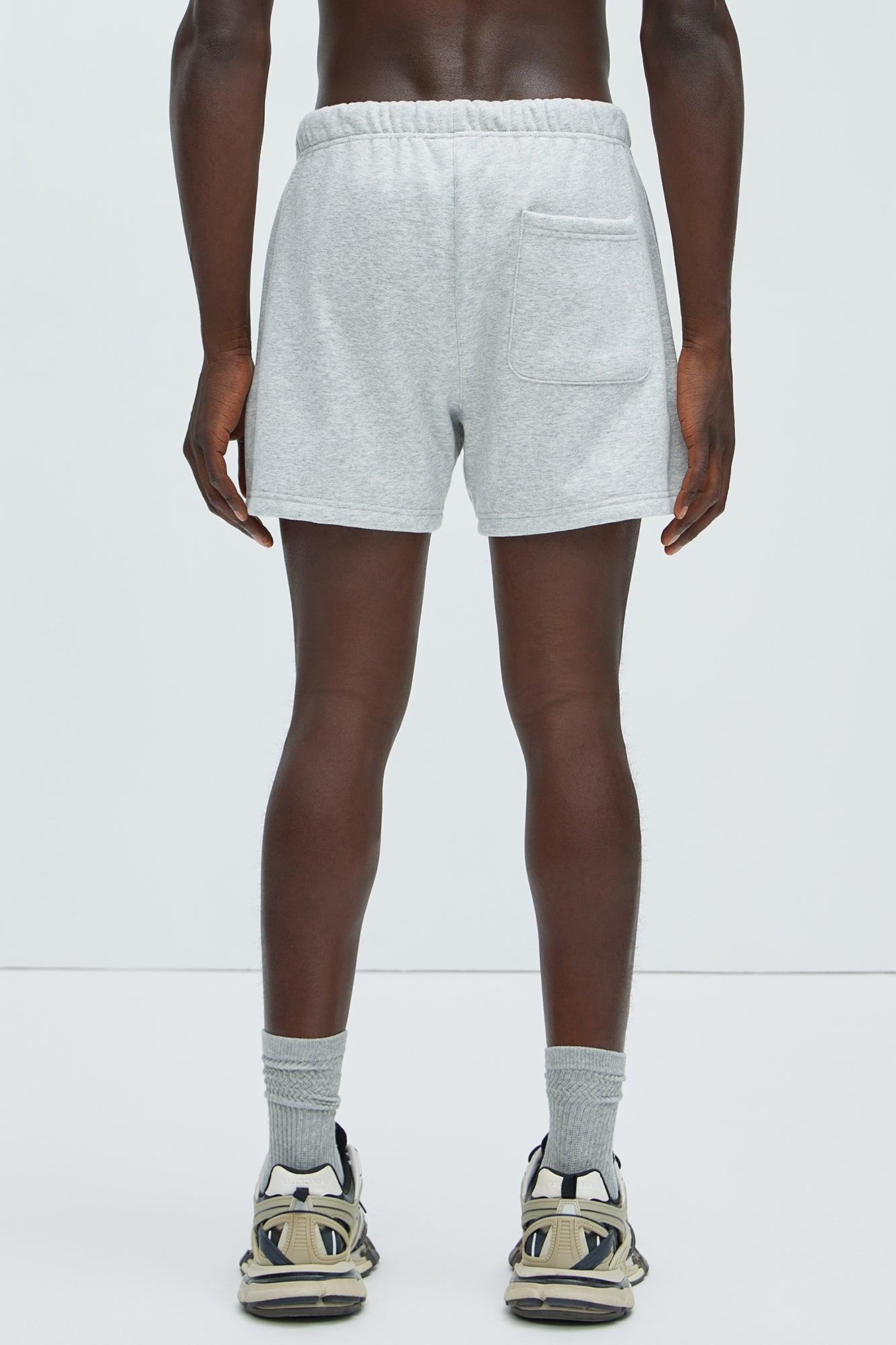 Tyson Novamen Oversize Heavyweight Sweat Shorts - Heather Grey Product Image