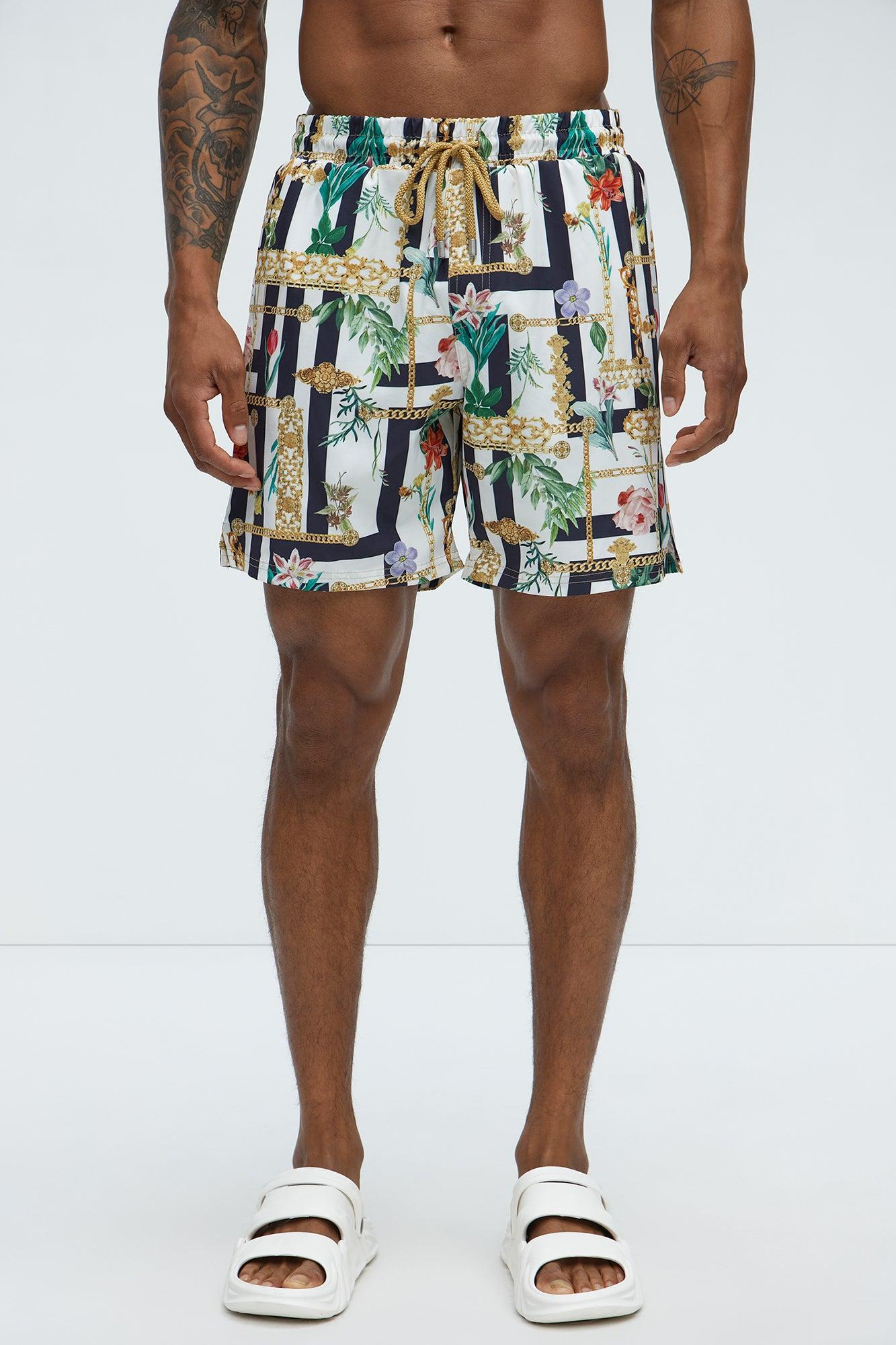 Encino Printed Swim Classic Trunk - Multi Color Product Image