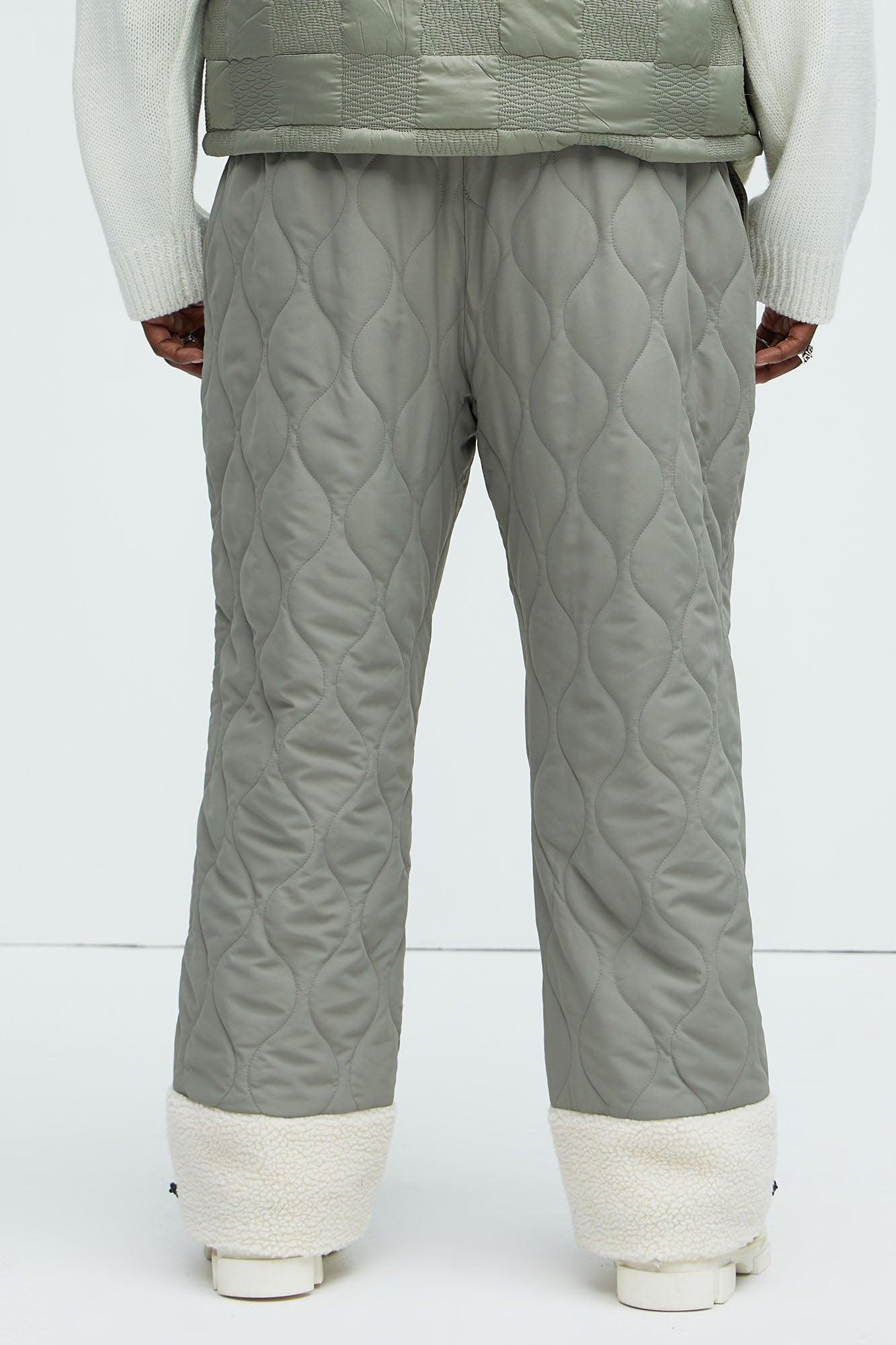 Shreddin' Slopes Straight Quilted Pants - Grey Product Image
