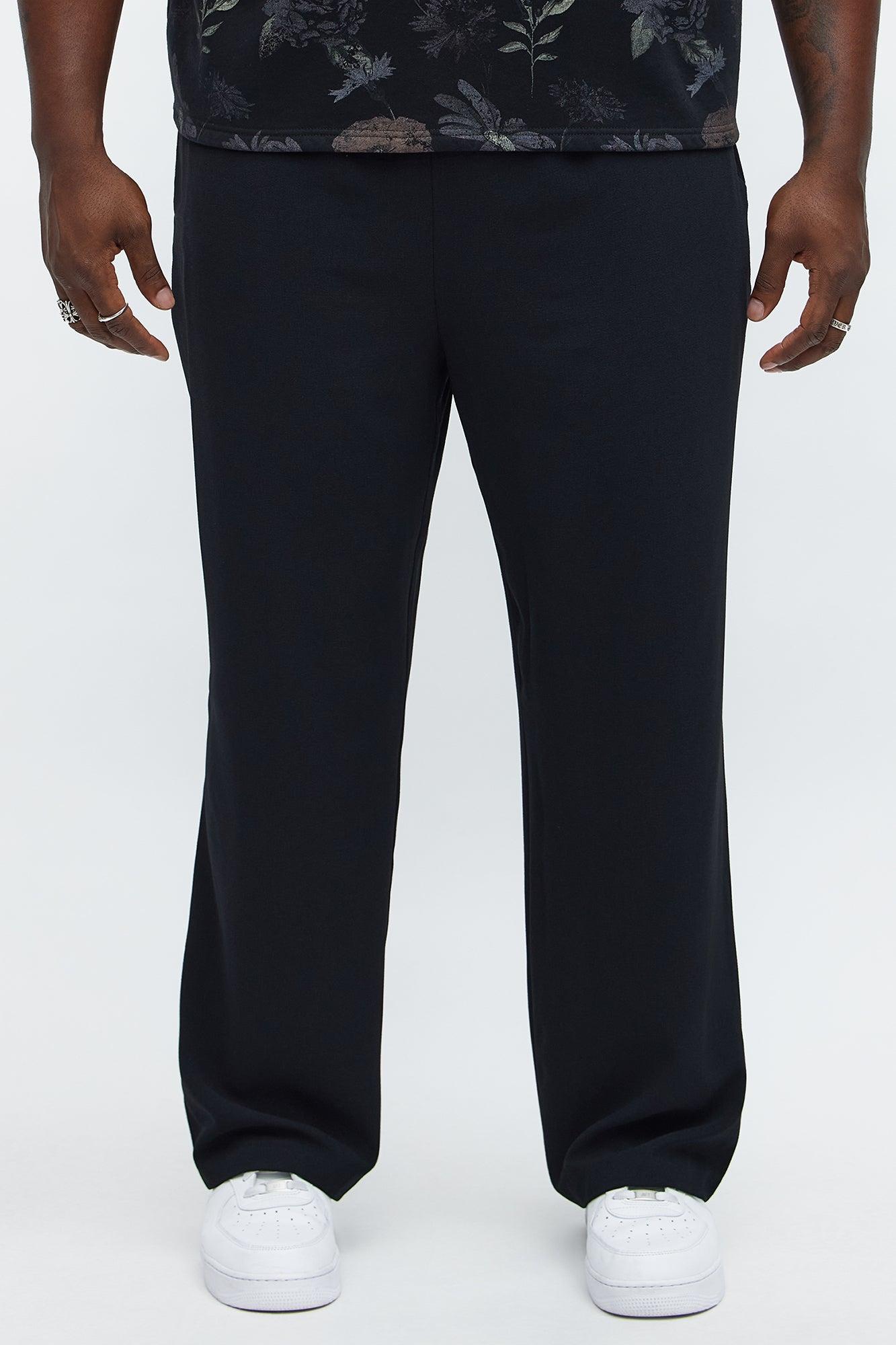 Golden Hour Straight Elastic Waist Trousers - Black Male Product Image