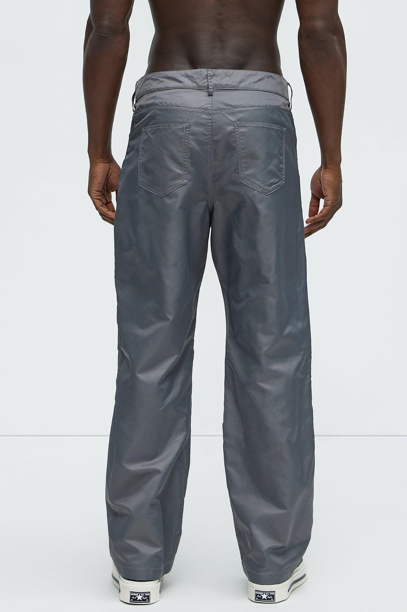 Panel Pocket Relaxed Tech Cargo Pant - Grey Product Image