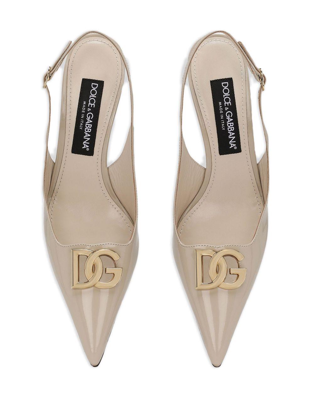 60mm logo-plaque slingback pumps Product Image