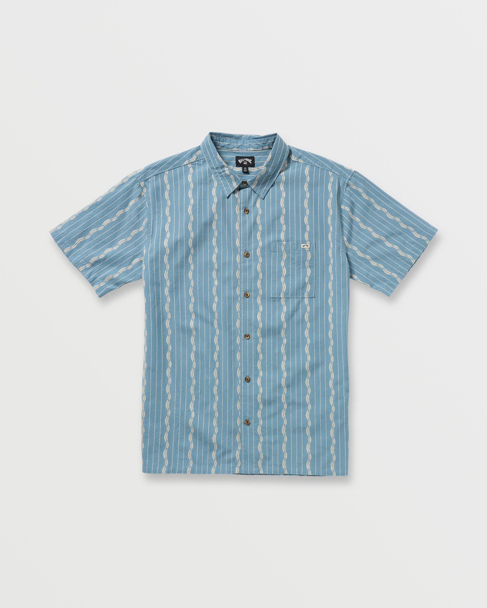 Sundays Jacquard Short Sleeve Shirt - Carolina Blue Male Product Image