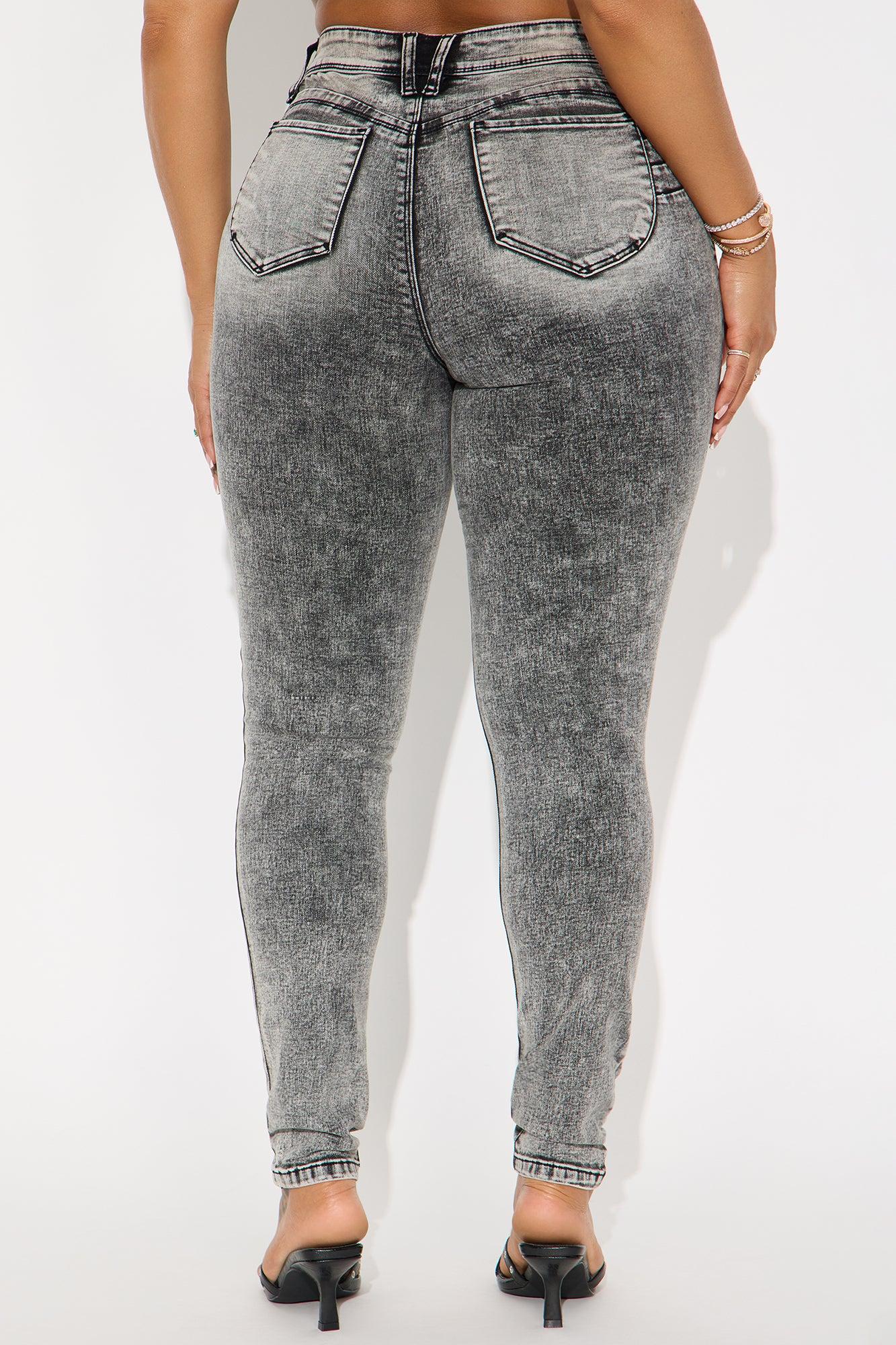 Bumtastic Booty Lifter Skinny Jeans - Acid Wash Grey Female Product Image