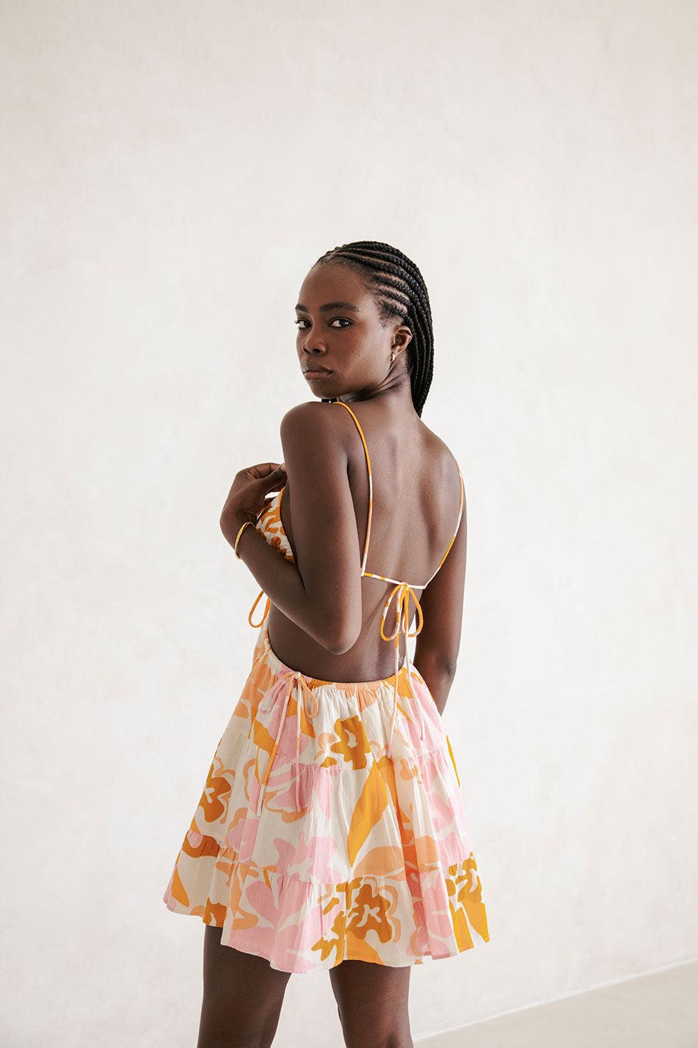 Toulouse Mini Dress - Hibiscus Product Image