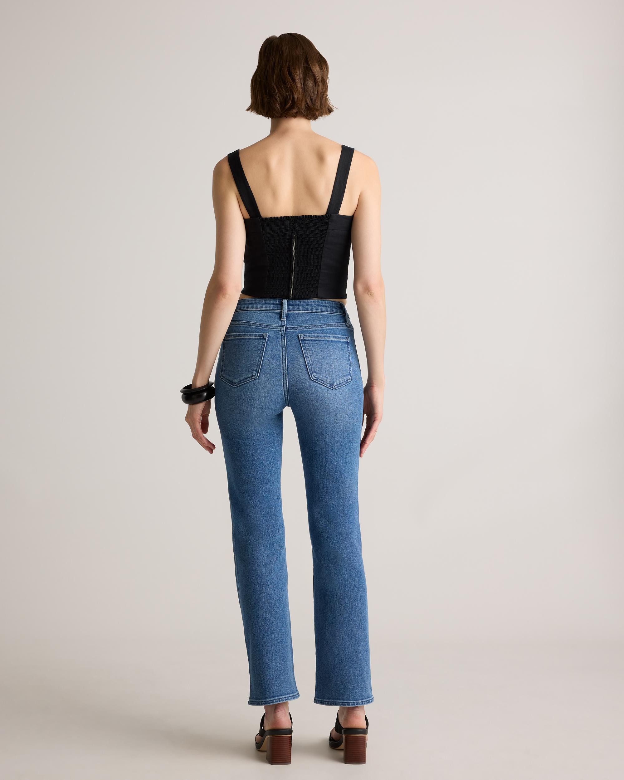 Quince | Women's Bella Stretch Straight Jeans Organic Cotton Product Image