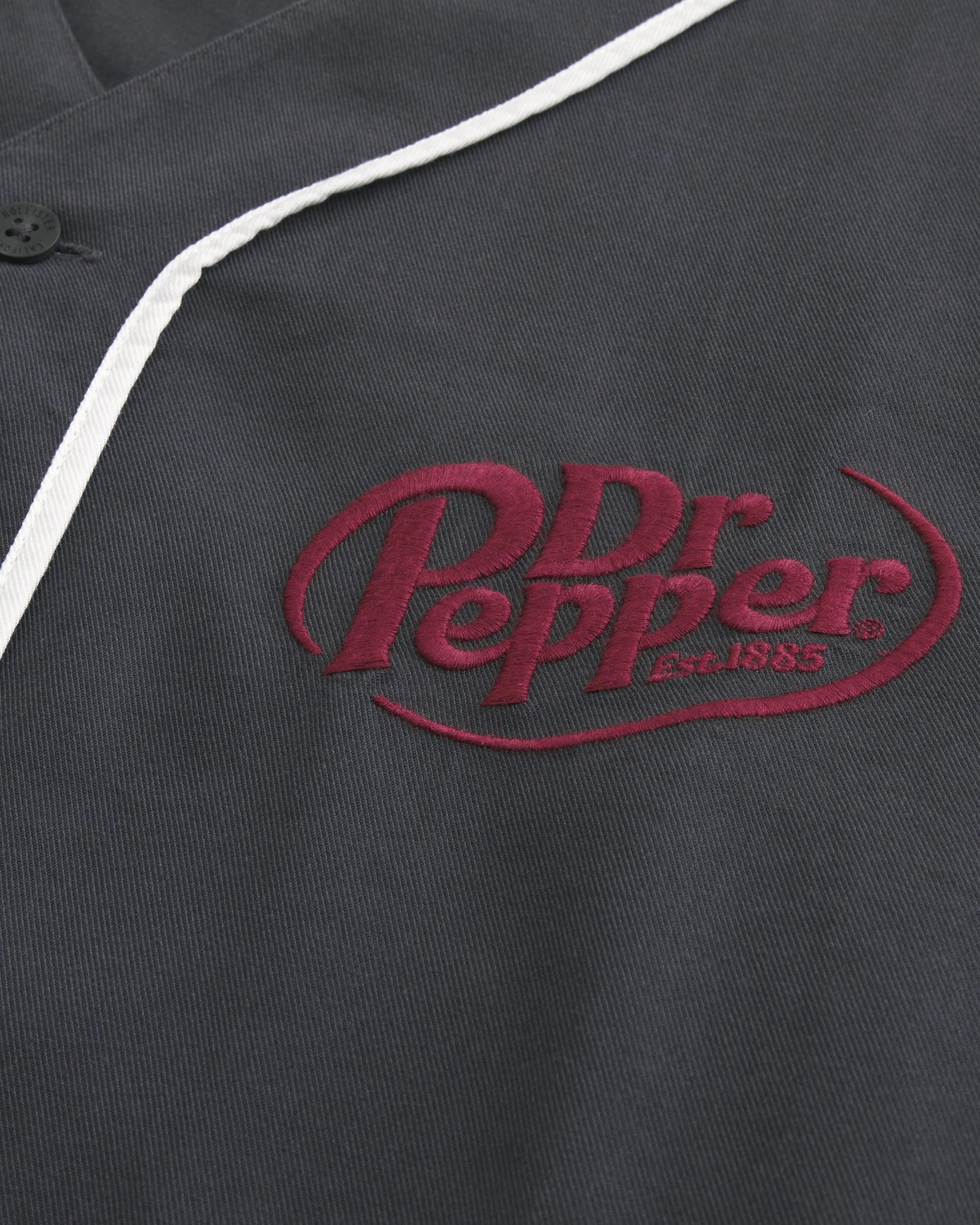 Boxy Dr Pepper Graphic Baseball Jersey Product Image