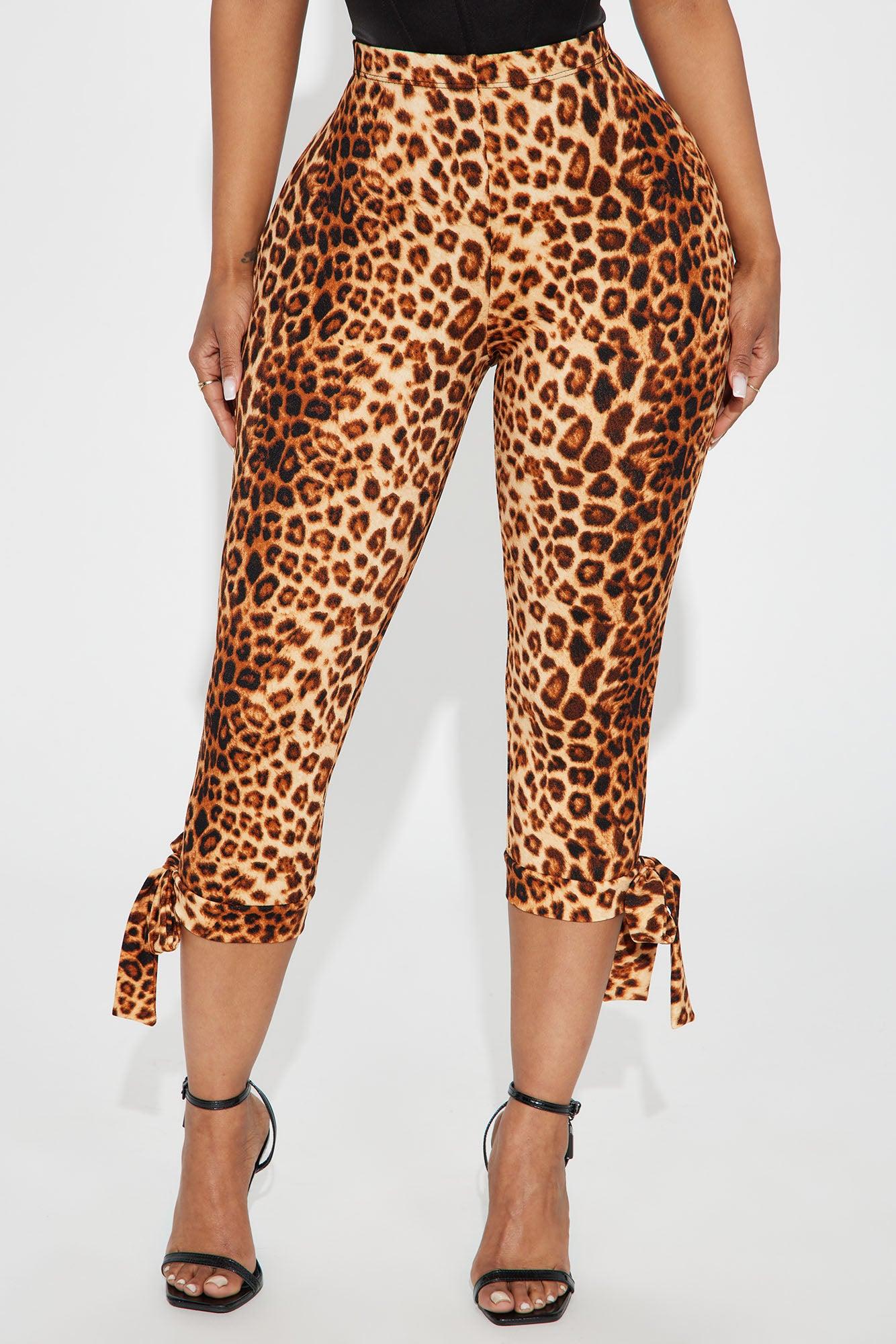 Well Behaved Leopard Capri Legging - Brown/combo Product Image