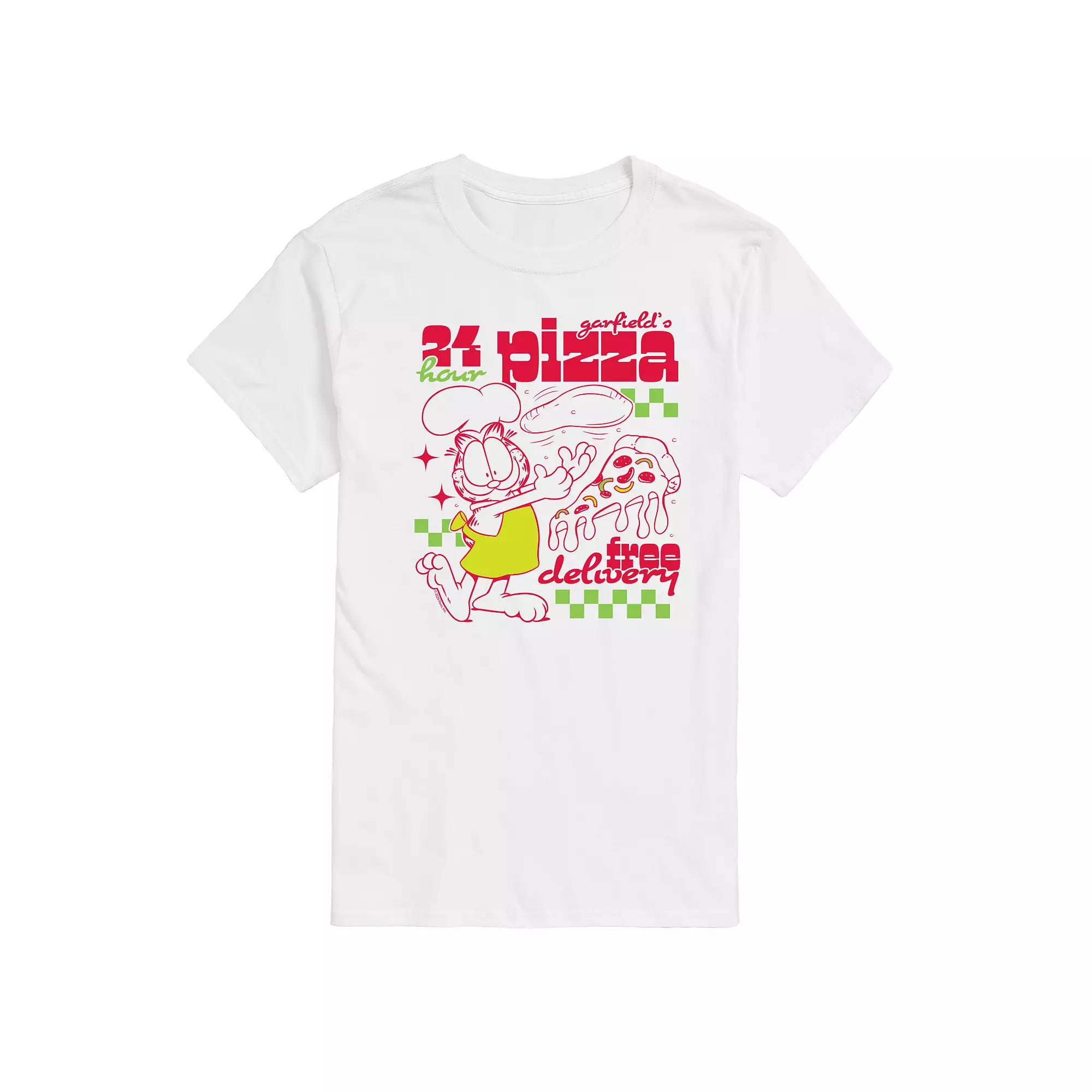 Big & Tall Garfield Pizzeria Graphic Tee, Men's,  Product Image