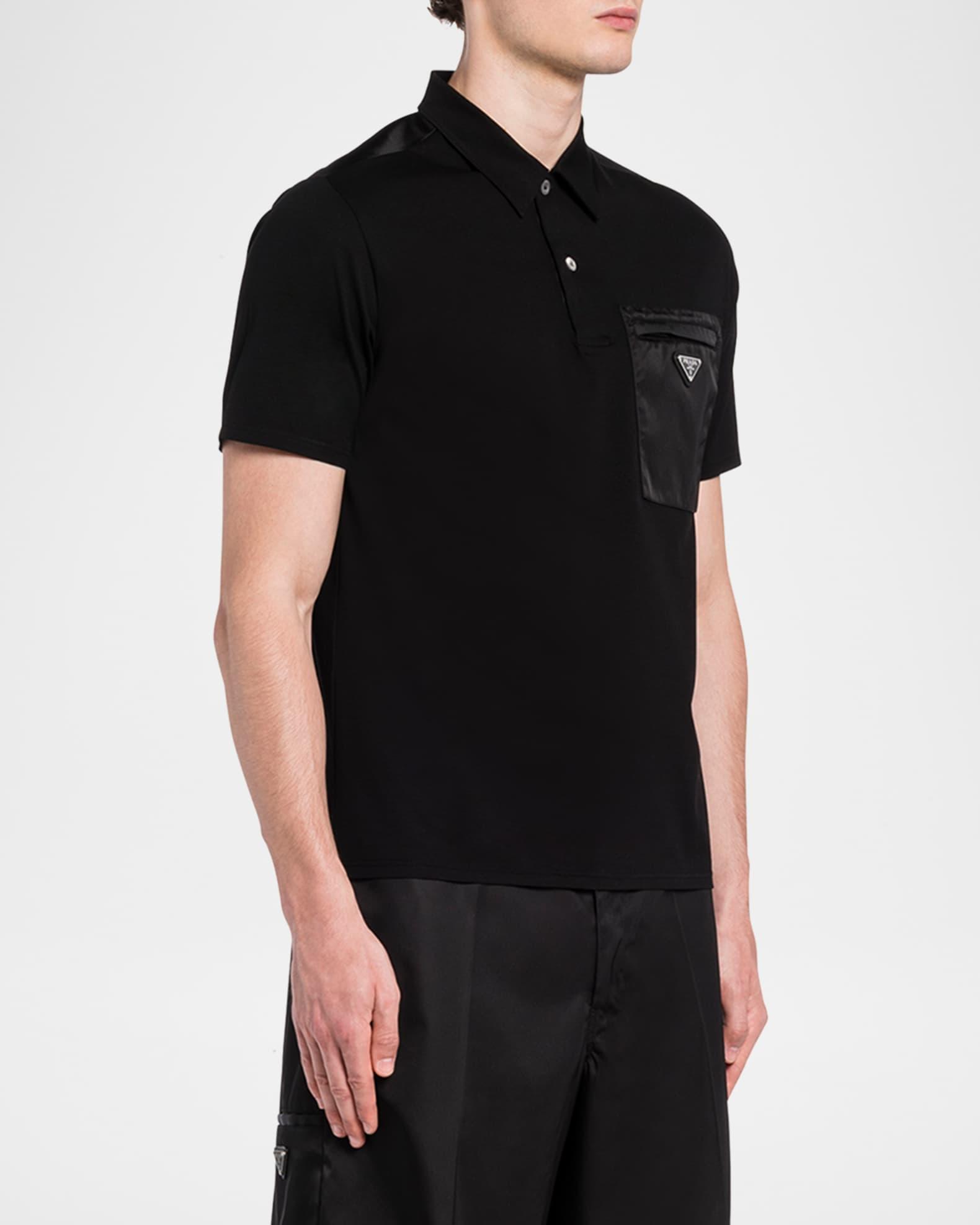 Men's Satin-Patch Logo Polo Shirt Product Image