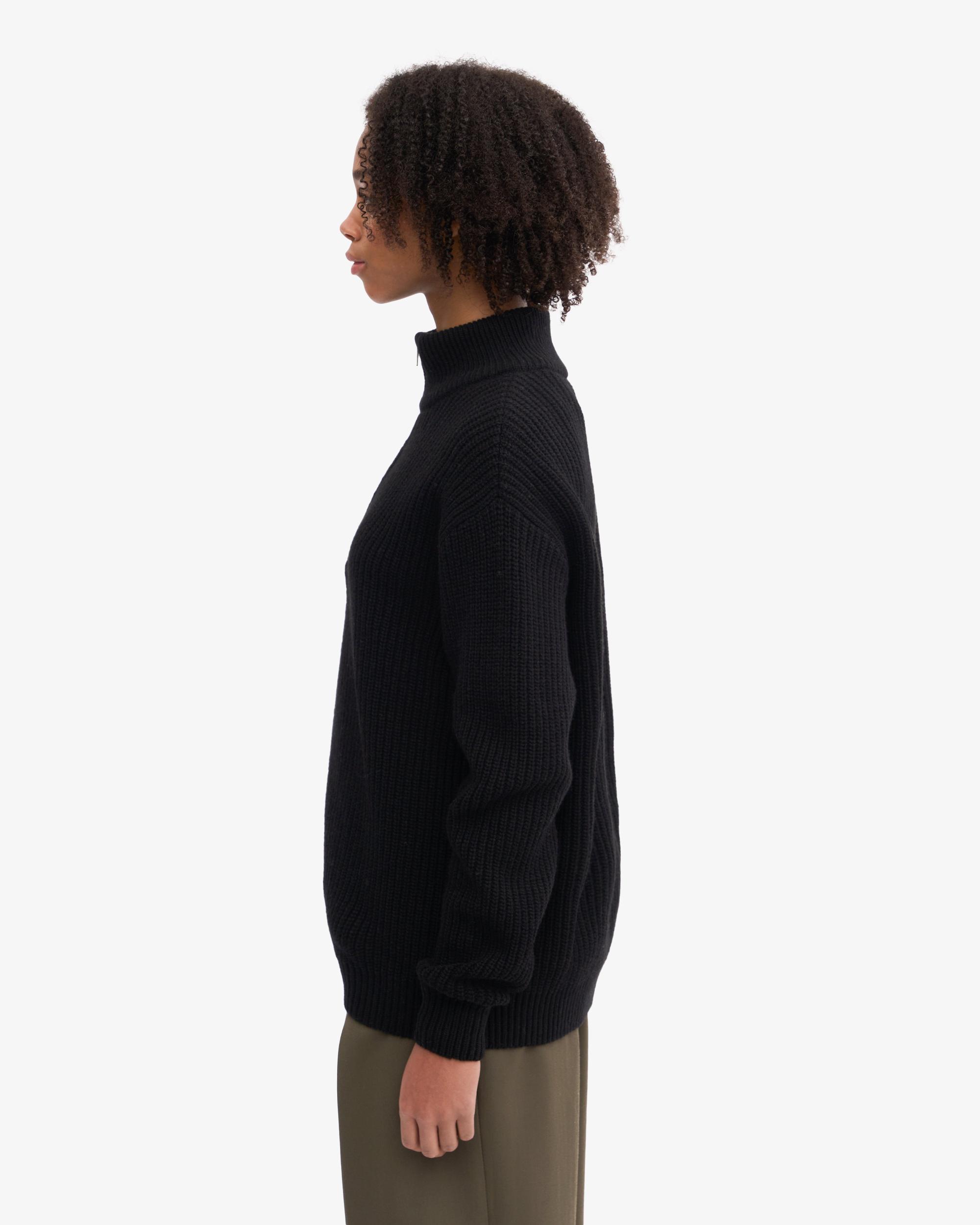 Merino Quarter Zip - Coffee Brown Product Image
